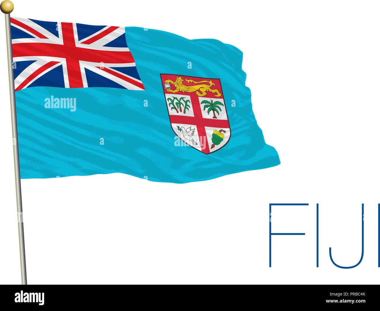 Fidschi Inseln Flagge, Vektor, Abbildung Stock Vektor