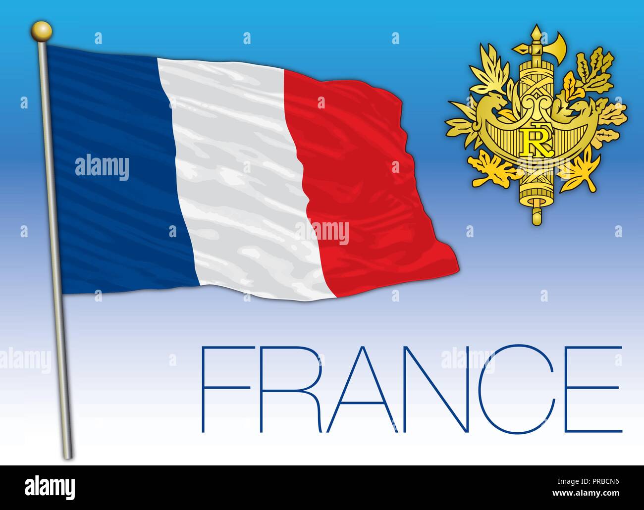 Flagge Frankreich, Vector Illustration Stock Vektor