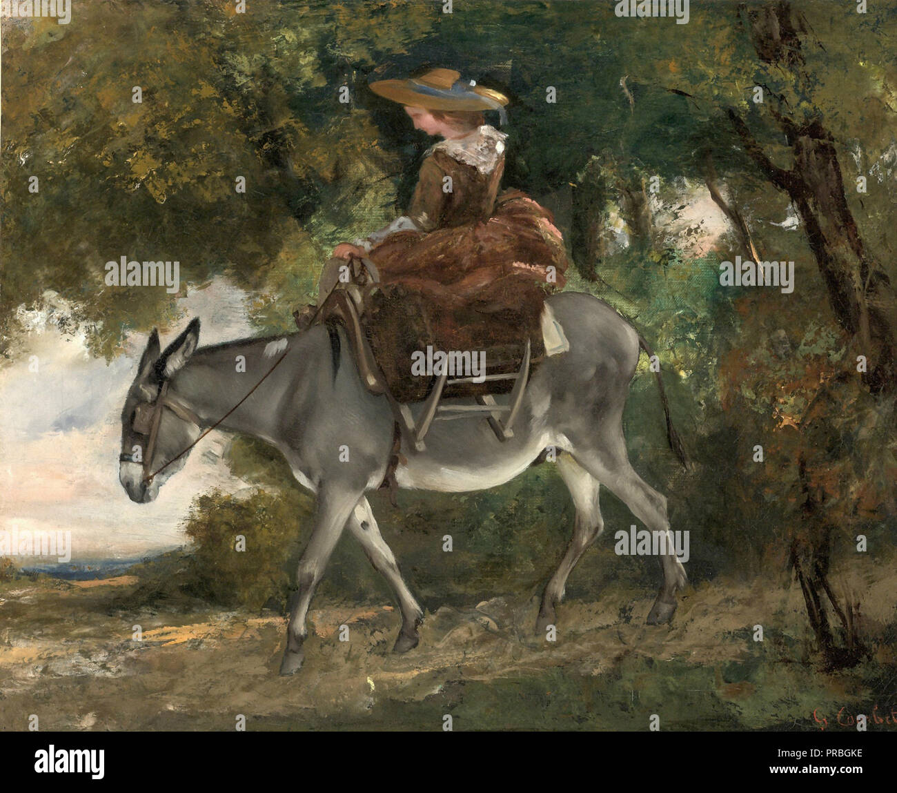 Courbet Gustave - La Laitiere De Saintonge Stockfoto