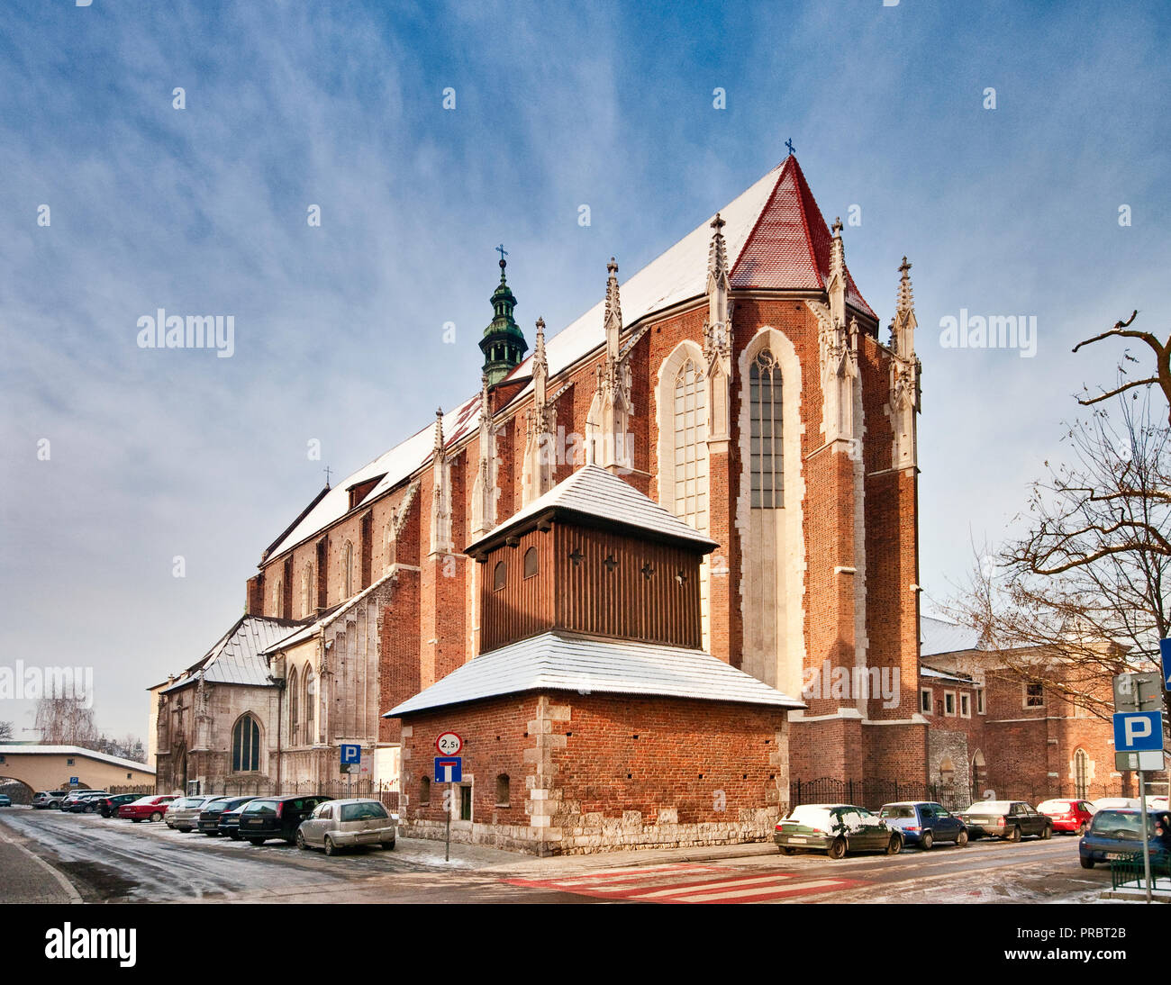 Gothic St Catherine's Kirche im Stadtteil Kazimierz in Krakau, Polen Stockfoto