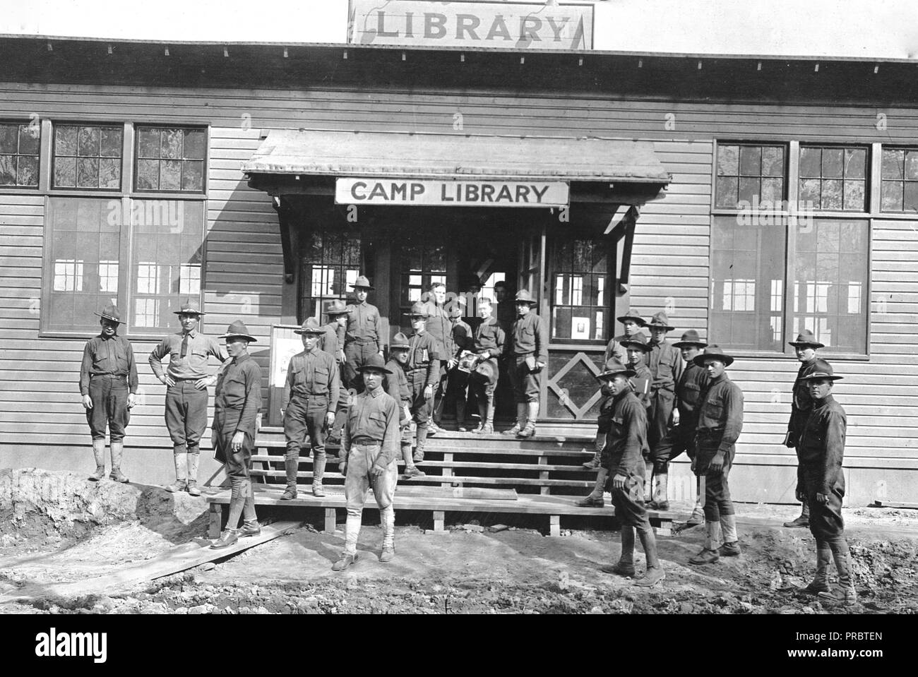 1918 oder 1919 - Bibliotheken - Alabama durch Iowa - A.L.A. Bibliothek, Camp Gordon, Georgien Stockfoto