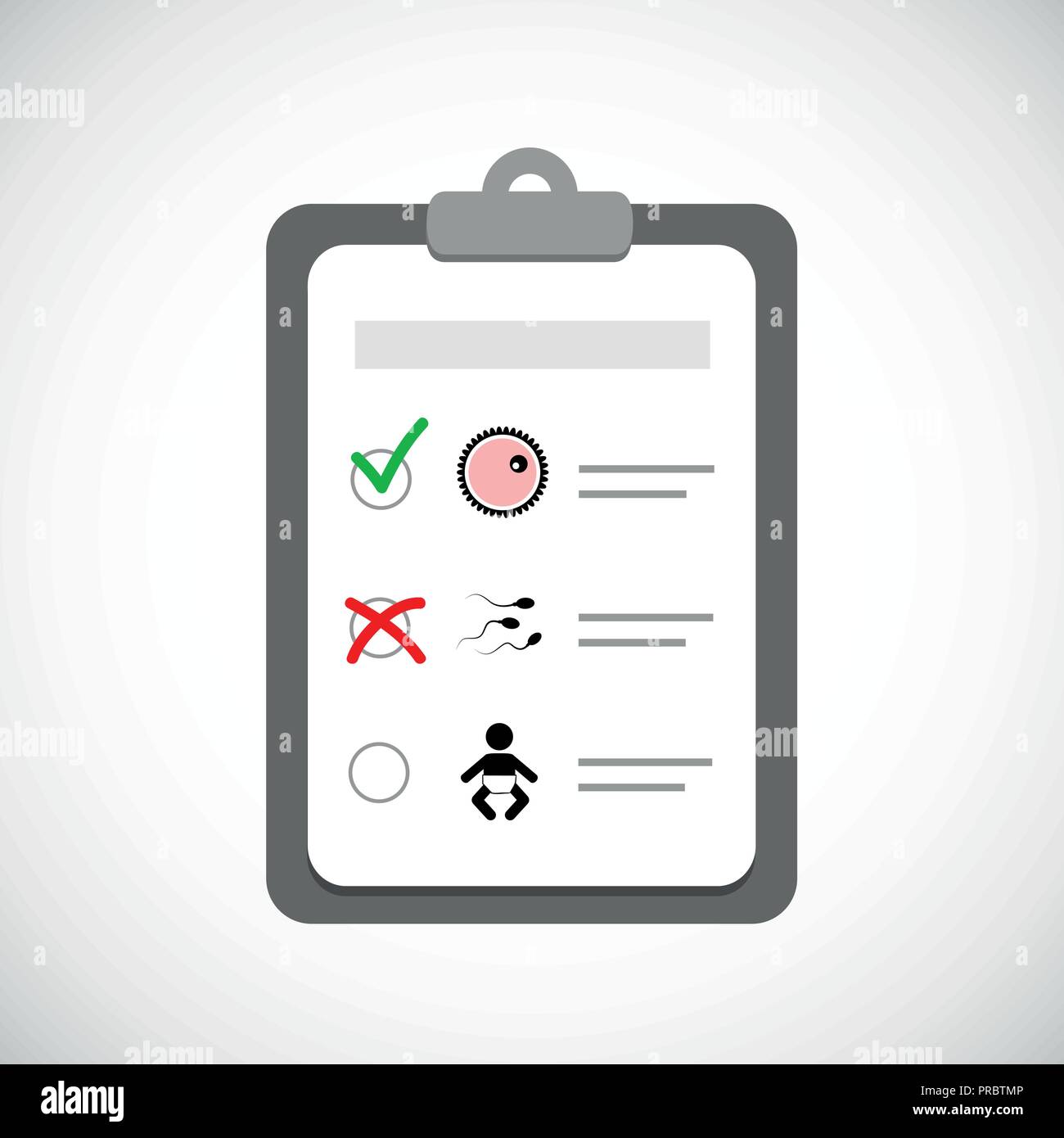 Reproduktionsmedizin Unfruchtbarkeit medizinisches Konzept Vektor-illustration EPS 10. Stock Vektor