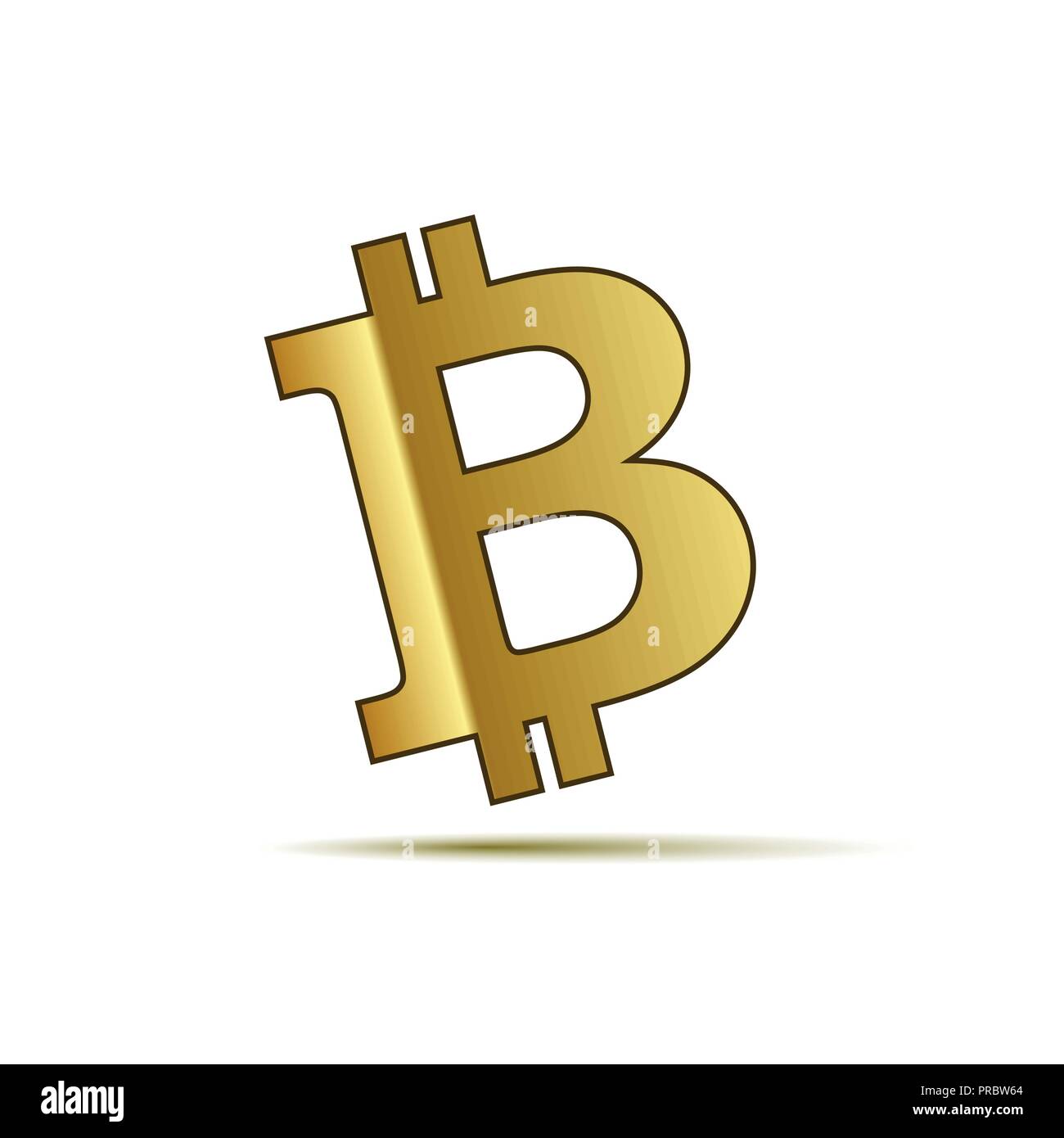 Bitcoin cryptocurrency Symbol auf weißem Hintergrund Vektor-illustration EPS 10 isoliert Stock Vektor