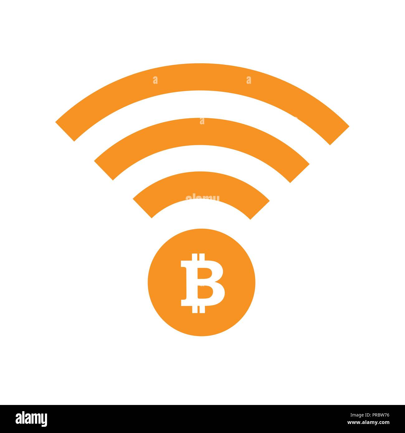 Bitcoin cryptocurrency online Symbol auf weißem Hintergrund Vektor-illustration EPS 10 isoliert Stock Vektor