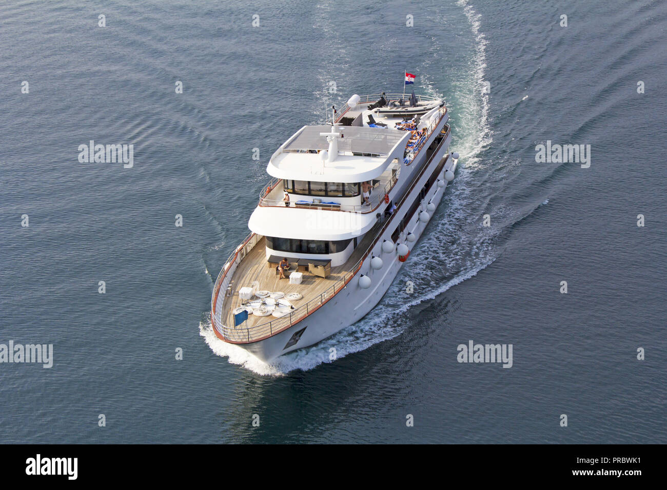 Kleine Kreuzfahrt Schiff segeln über die Adria-Fotografie Stockfoto