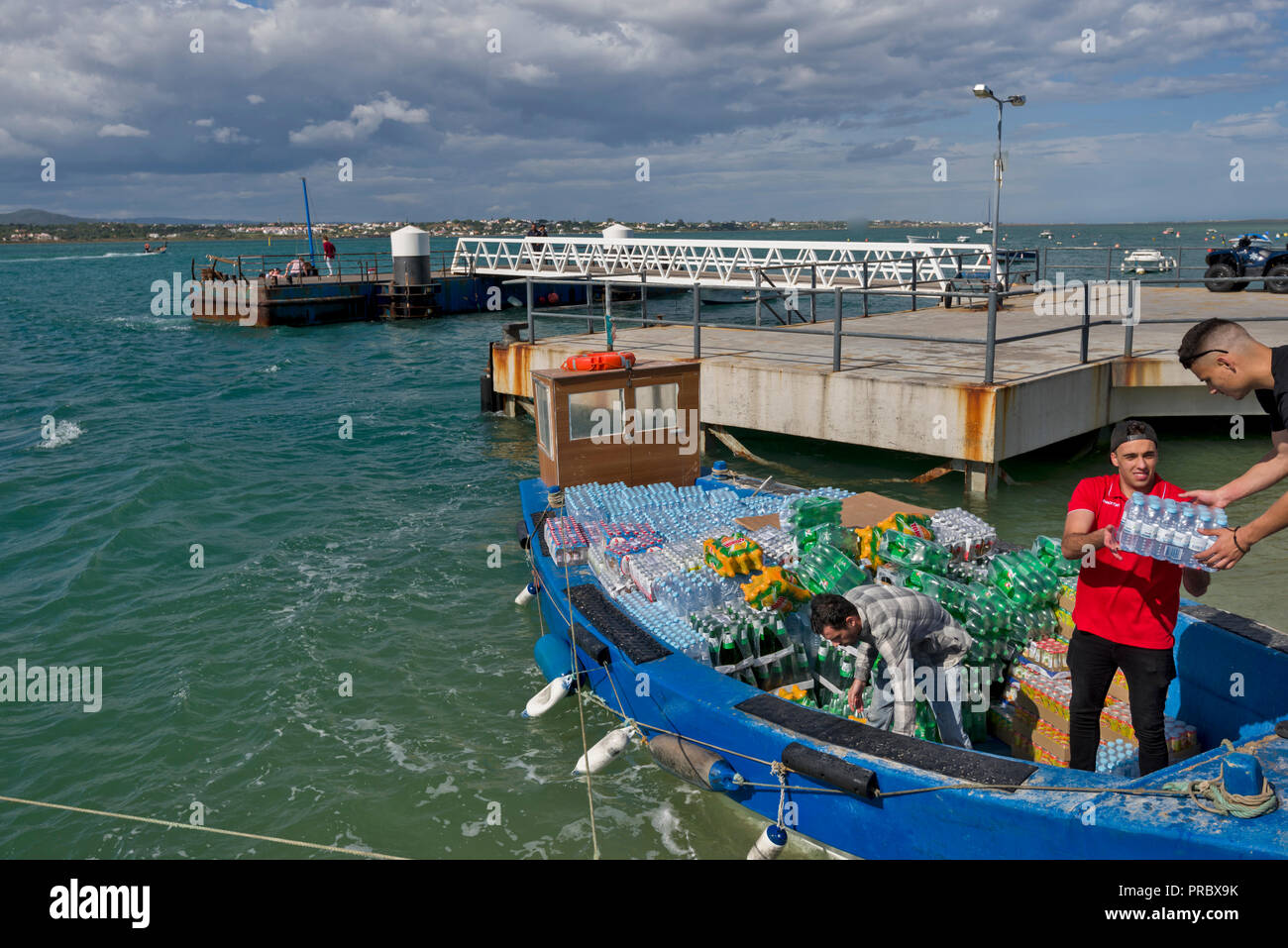 Portugal, Armona Insel ist Teil der Insel Gürtel, der das Formosa Fluss trennt vom Meer. Stockfoto