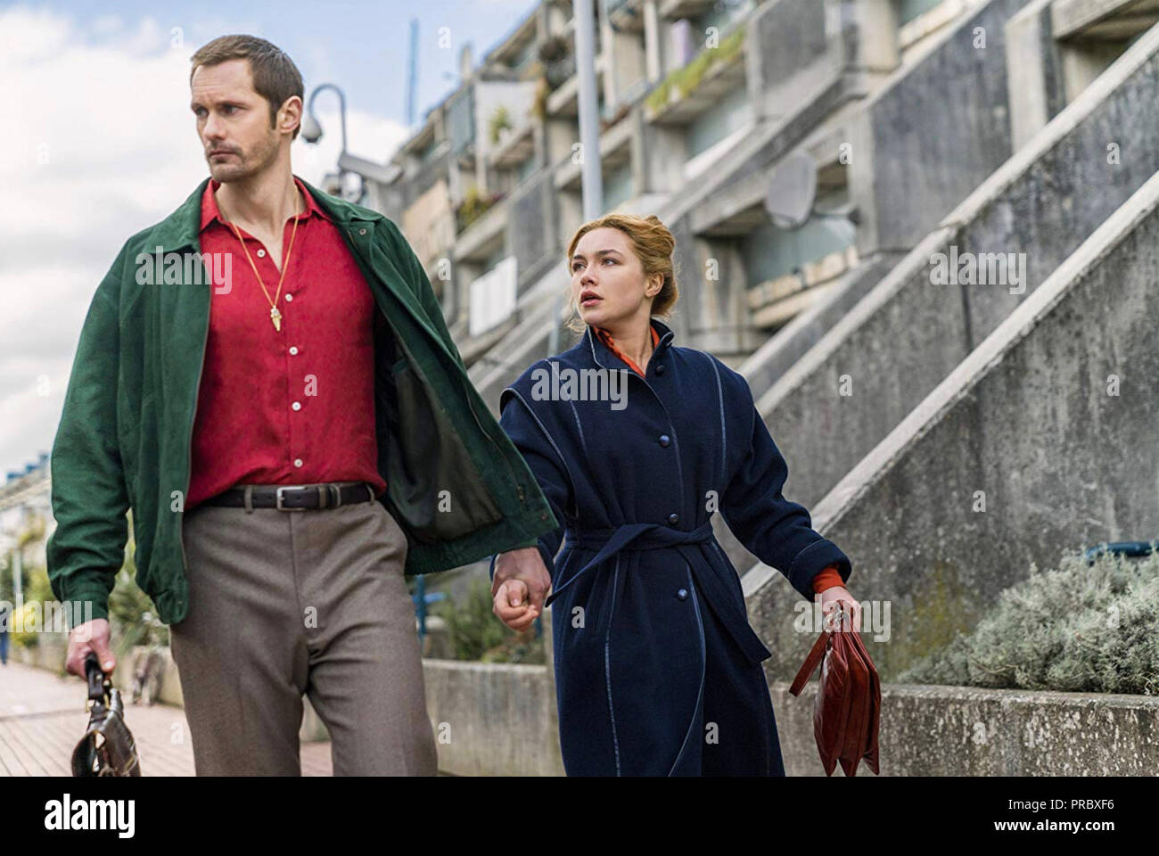 Die kleinen DRUMMER GIRL 2018 Farbenfabrik/BBC-TV-Mini-Serie mit Florenz Pugh und Alexander Skarsgård Stockfoto