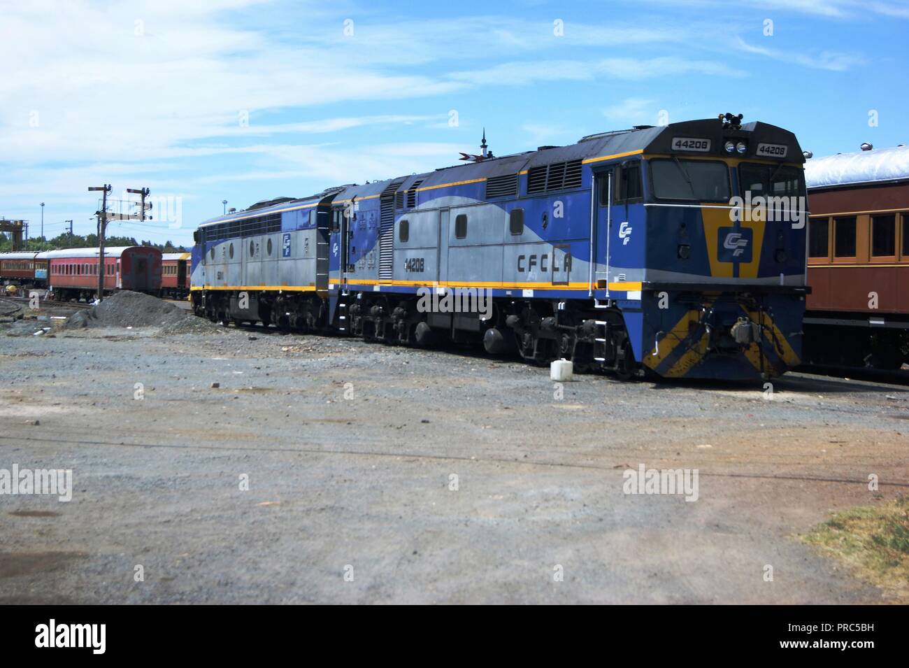 Diesel-elektrische Lokomotive 44208 von CFCLA in Canberra, Australien Stockfoto