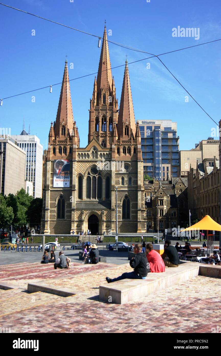 St. Pauls Cathedral, Melbourne, Australien Stockfoto