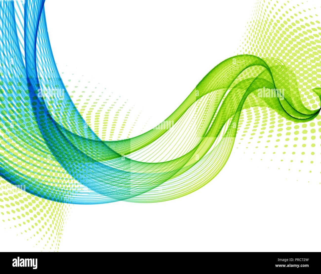Abstract vector Hintergrund mit blauen und grünen glatte Welle Stock Vektor