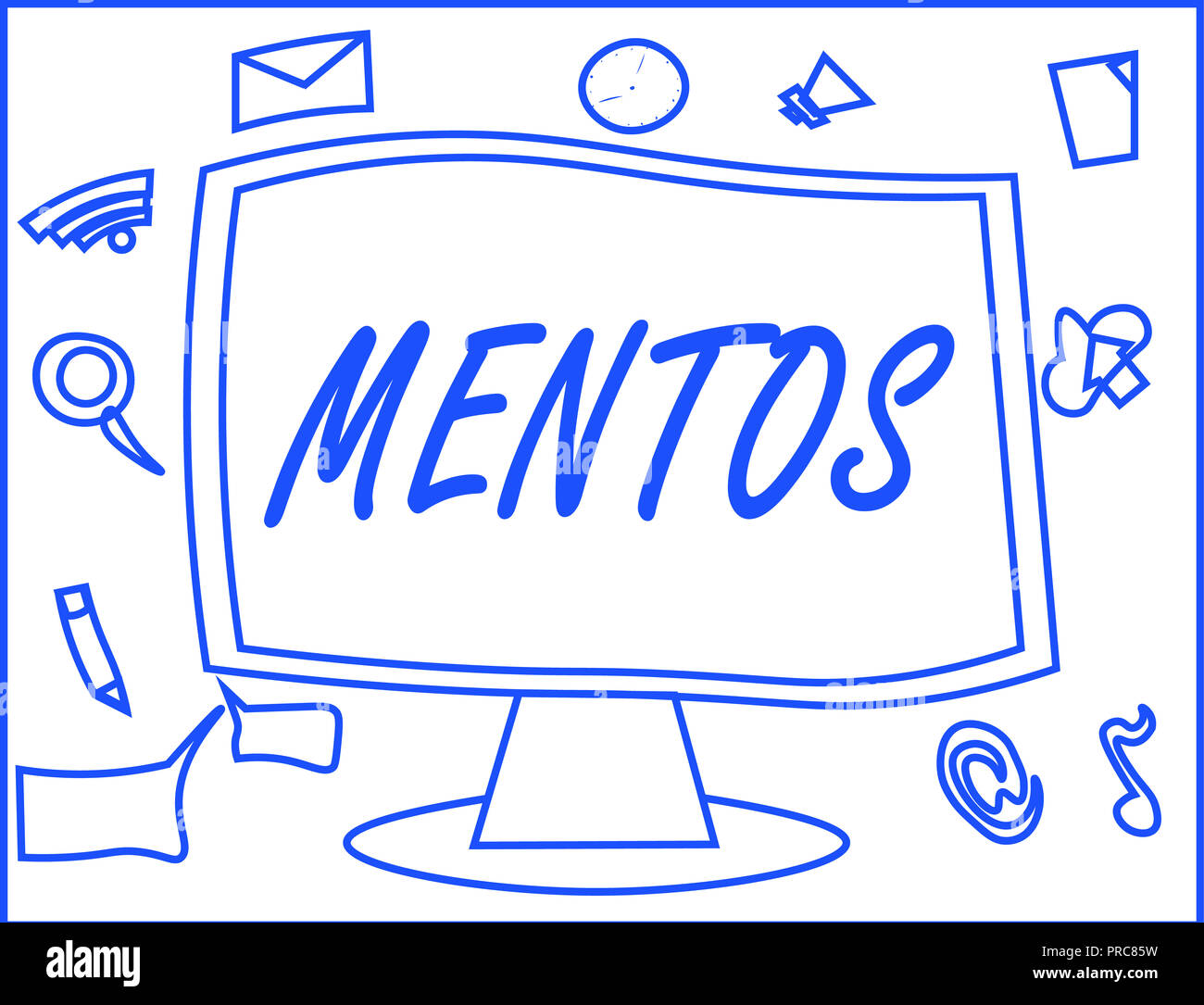 Handschrift Text schreiben Mentos. Begriff Sinne Stil der jamaikanischen Volksmusik auf den traditionellen Tanz Rhythmus. Stockfoto