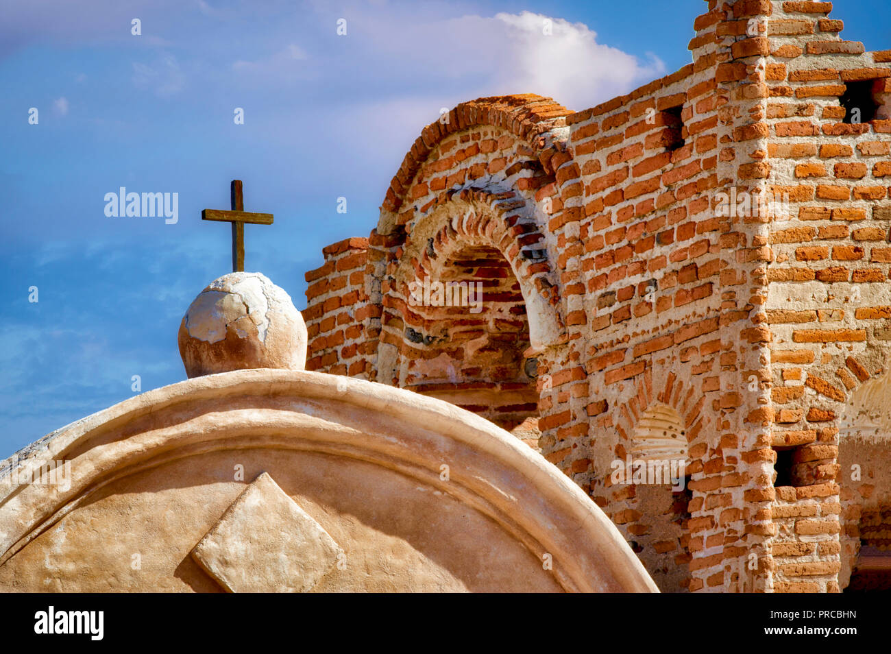 Kapelle Kreuz. Tumacacori National Historical Park. Arizona Stockfoto