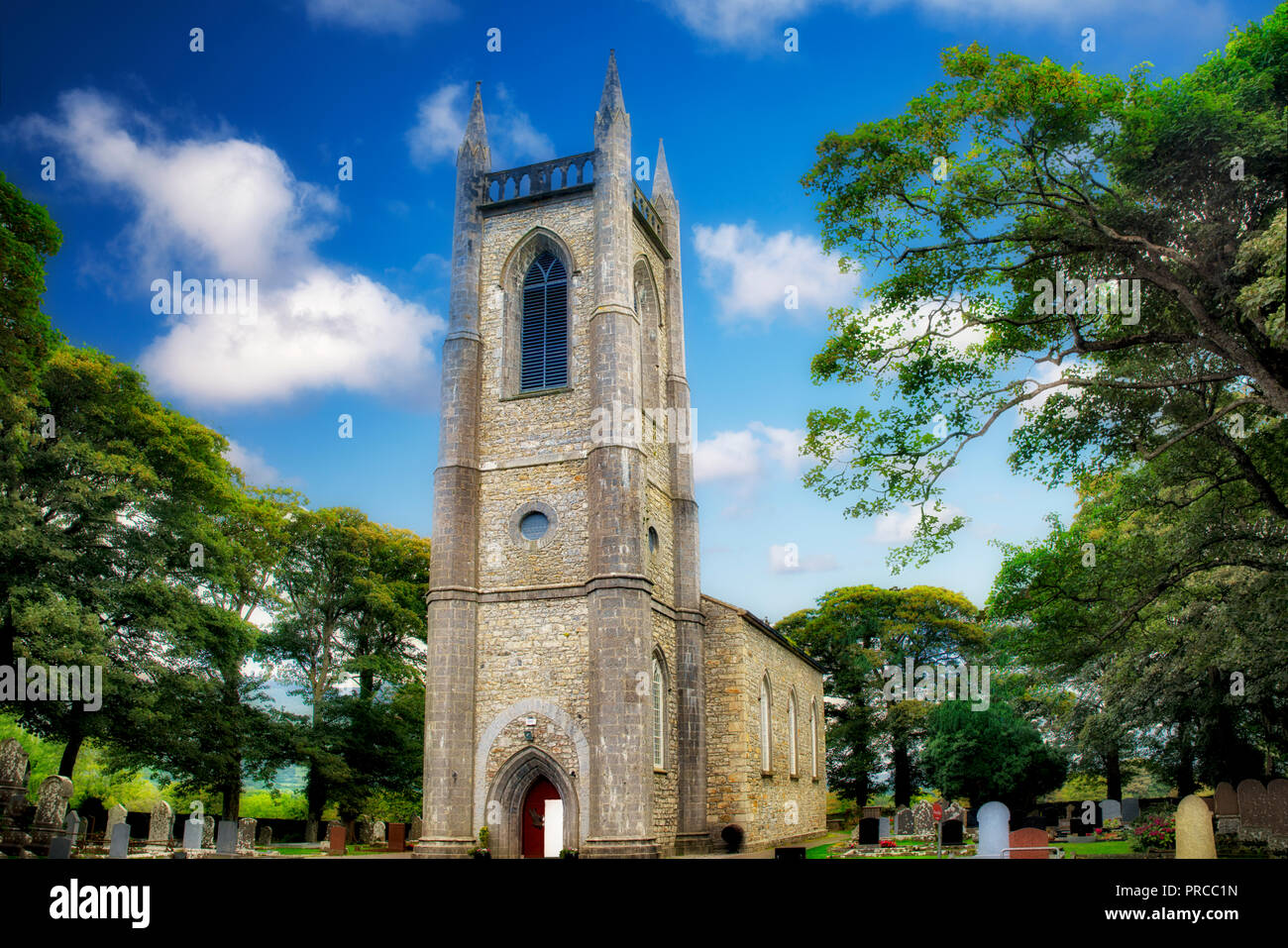 St. Columba es Church, Church of Ireland. Wo William Butler Yeats begraben ist. Irland Stockfoto