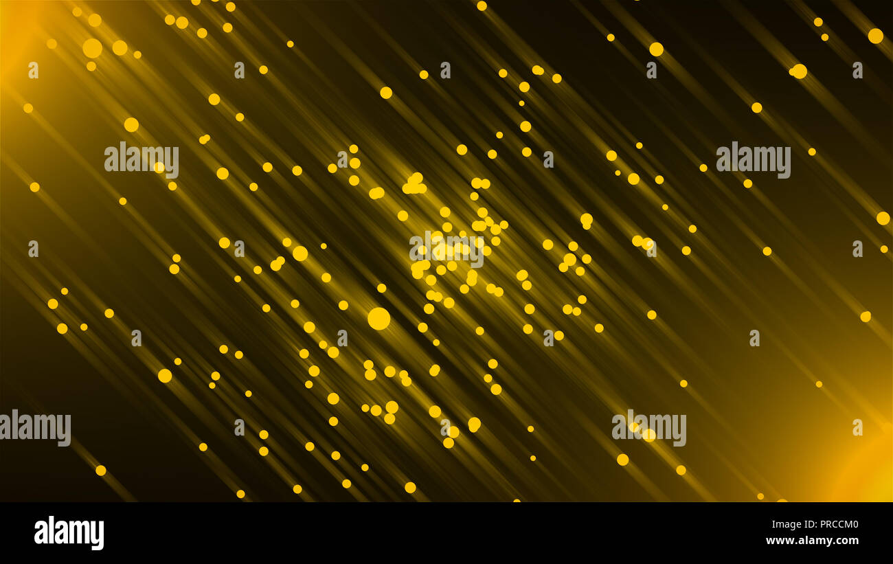 Abstrakte glitzer Hintergrund mit Bokeh Effekt und glänzende Partikel, 3D-Rendering Stockfoto