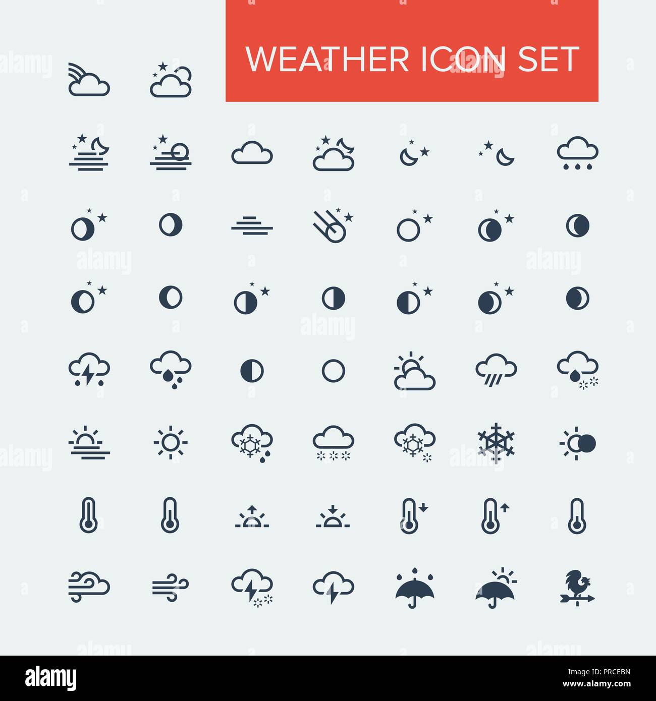 Wetter Icon Set Stock Vektor