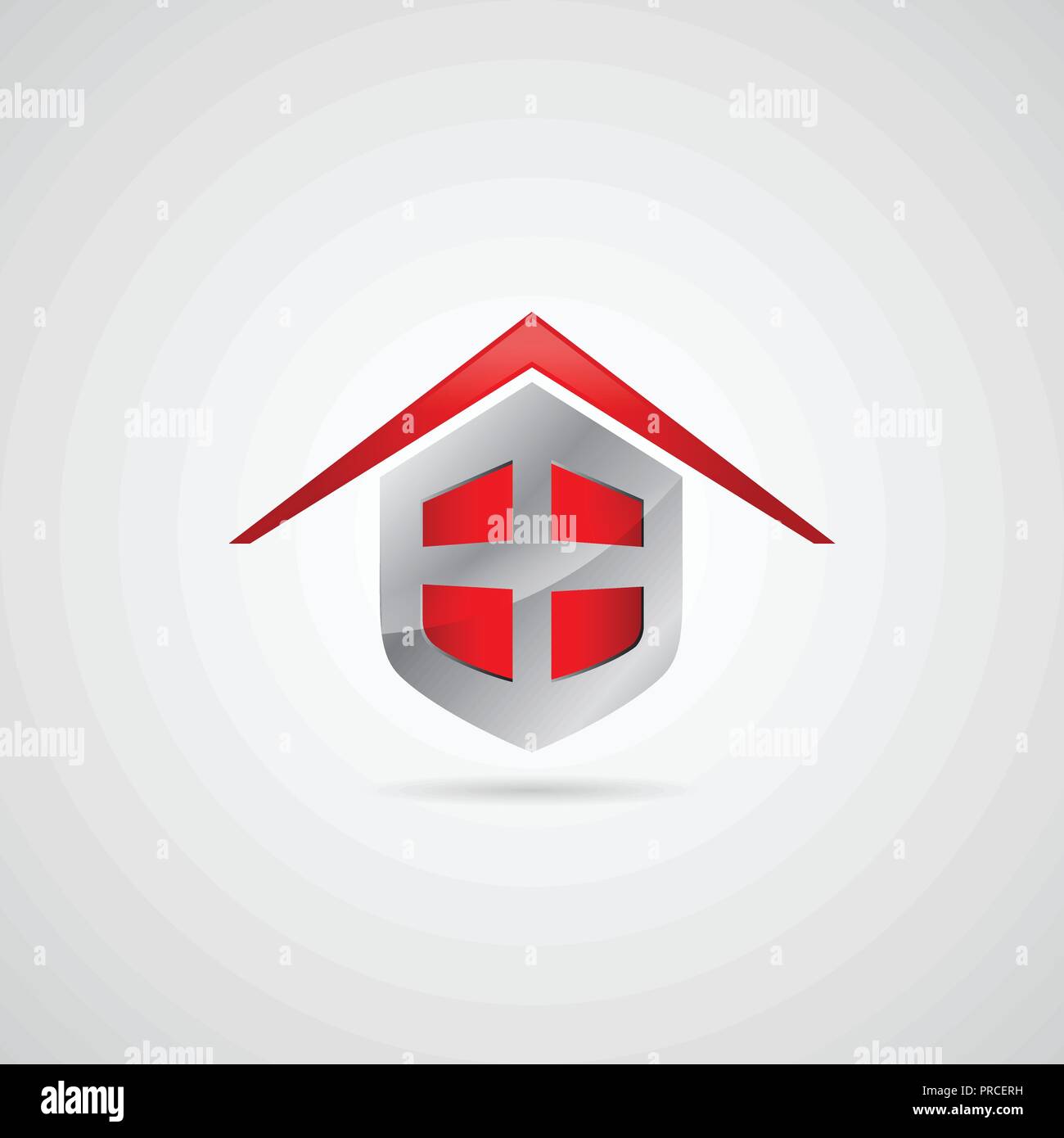 Home shield Symbol logo Stock Vektor
