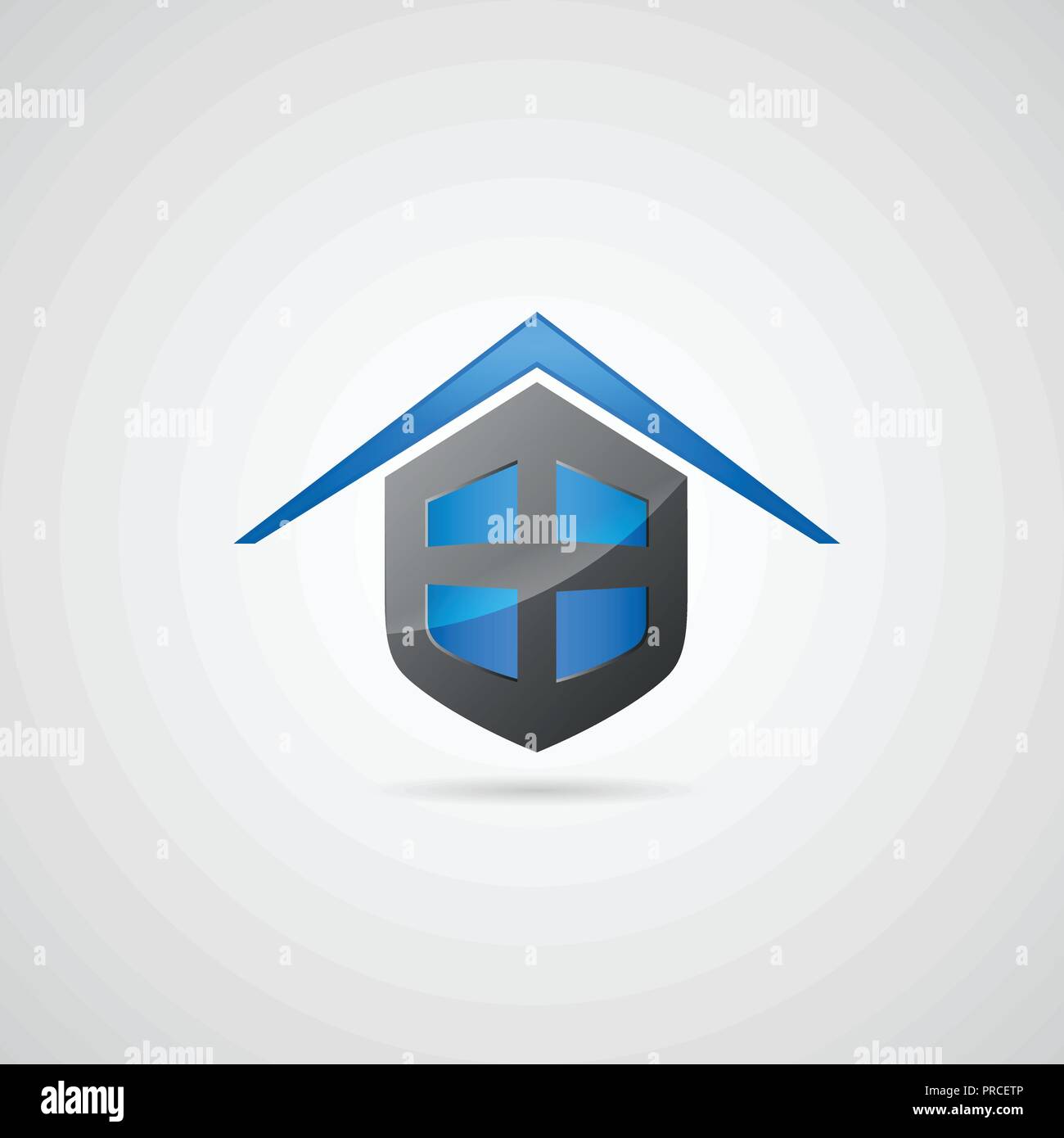 Home shield Symbol logo Stock Vektor