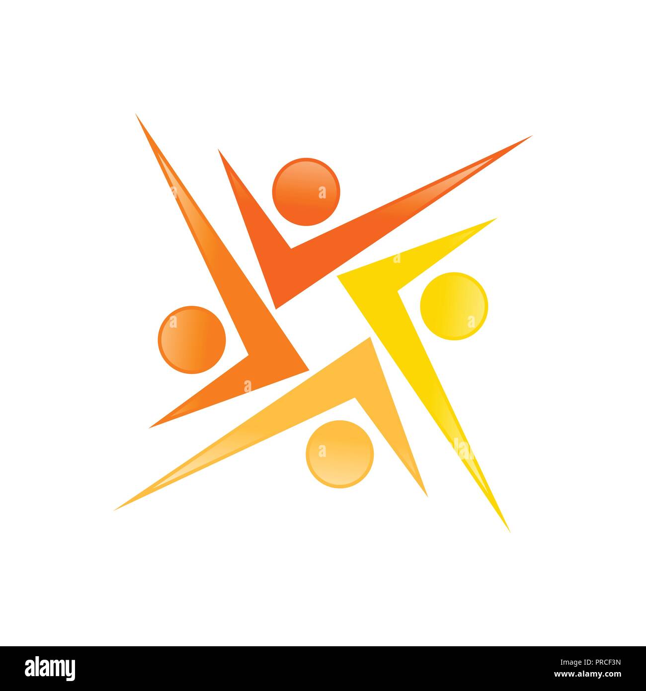 Häkchen Form sozialen Menschen Bewegung Geometrie Vektor Symbol Grafik Logo Design Template Stock Vektor