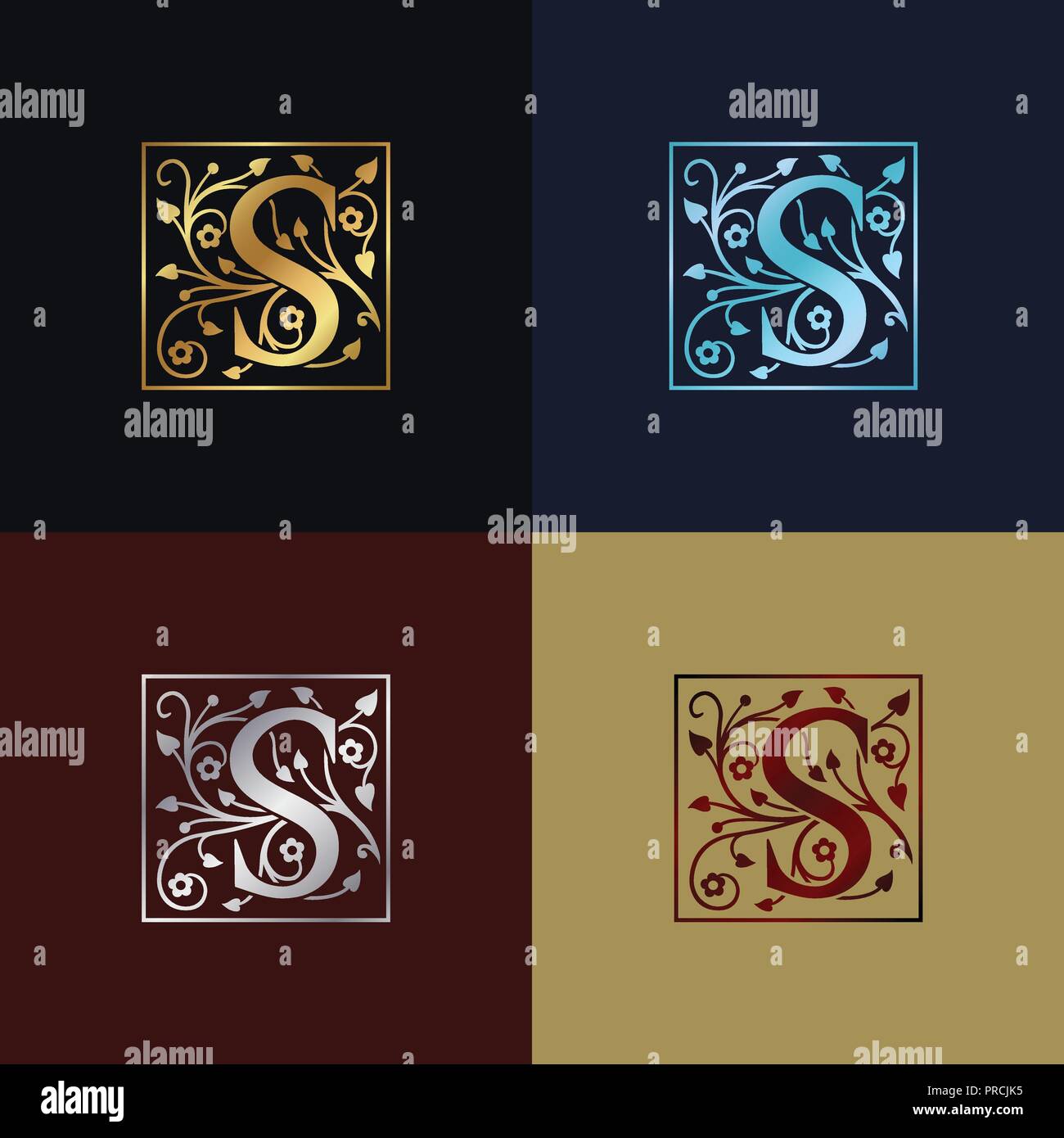 Buchstabe S dekorative Logo Stock Vektor
