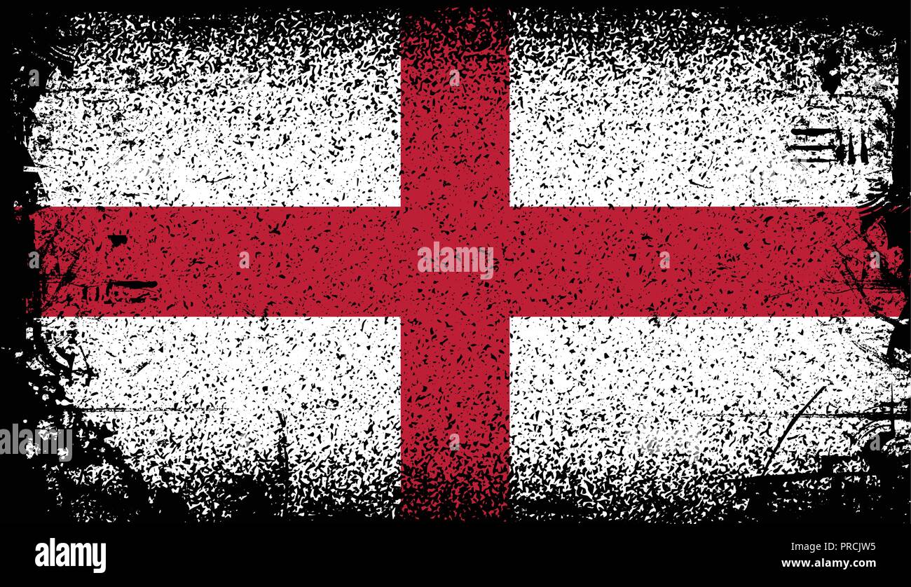 England Grunge Flagge Vektor Stock Vektor