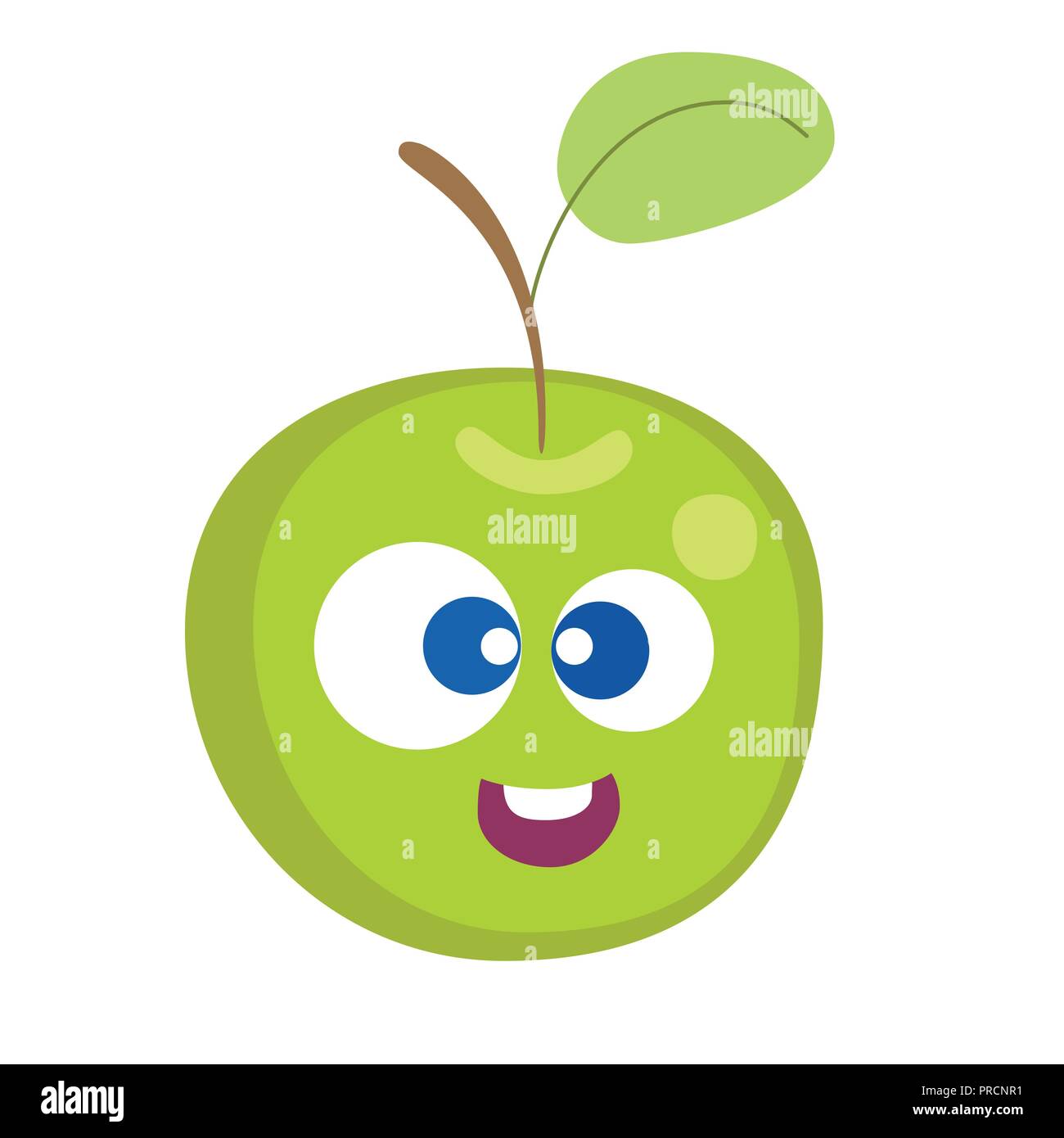 Apple Cartoon Character Vector Illustration Stock Vektor