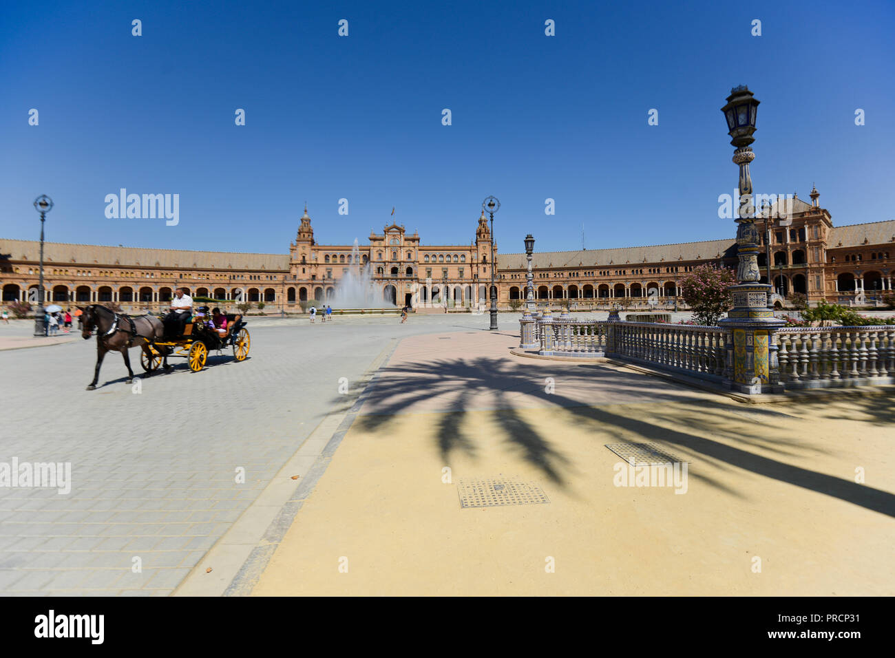 Spanien Square (Plaza España) Sevilla, Spanien Stockfoto