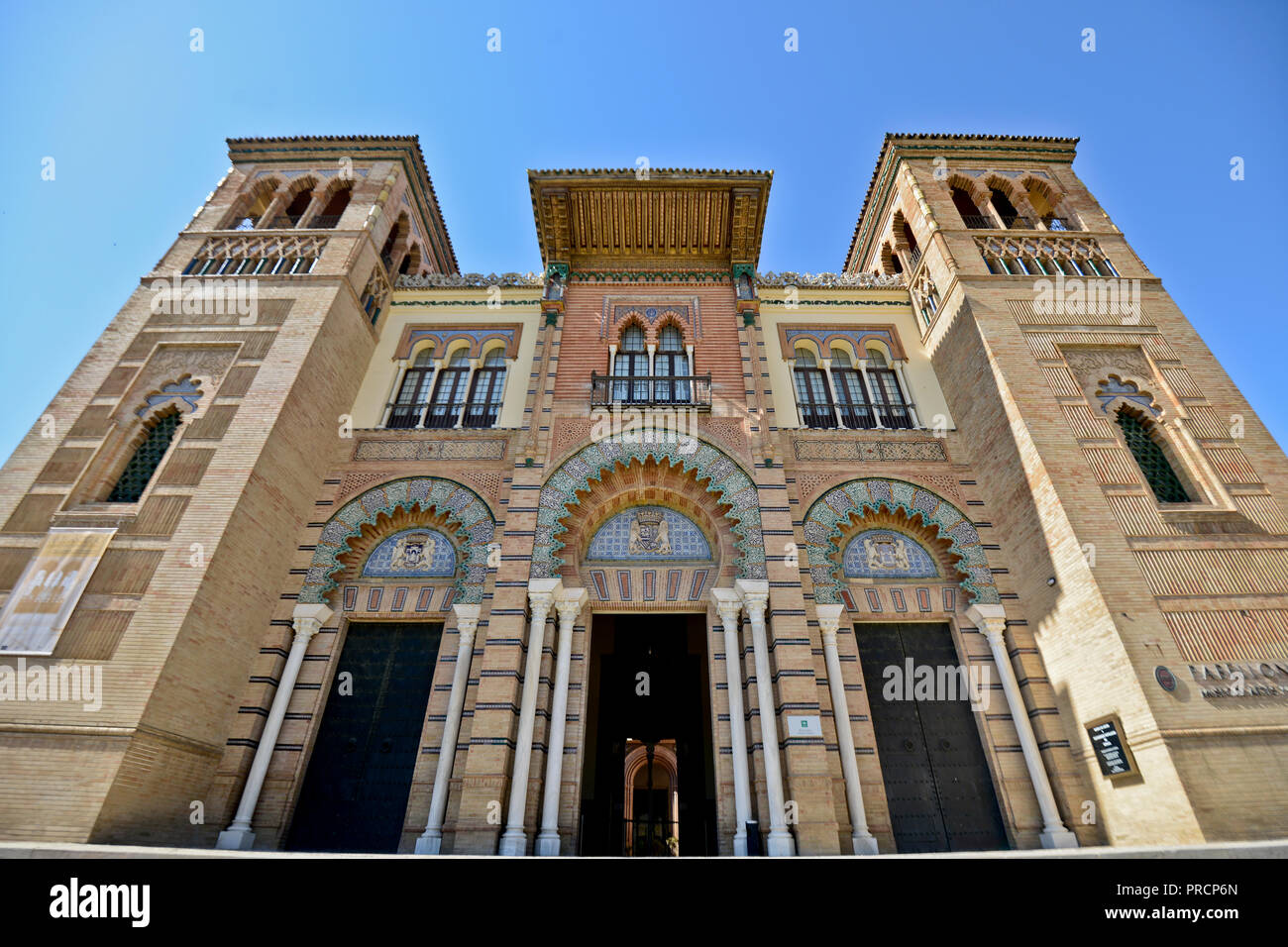 Museo de Artes y Costumbres Populares de Sevilla - pabellon Mudejar. Sevilla, Spanien Stockfoto