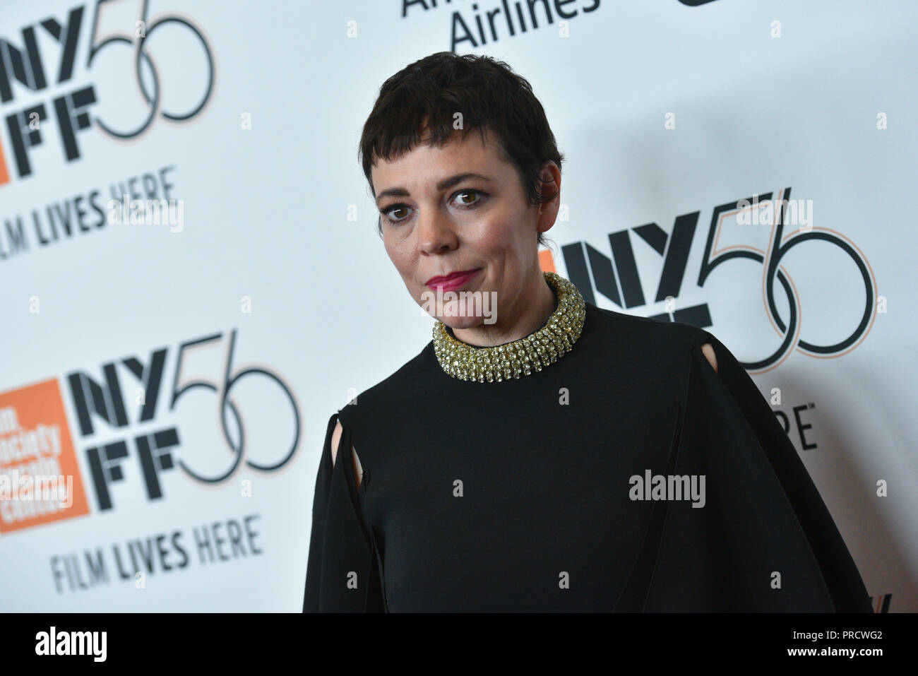 Olivia Colman besucht die Eröffnung Premiere von "Der Favorit", die im Rahmen der 56th New York Film Festival in der Alice Tully Hall, Lincoln Center auf Sept Stockfoto