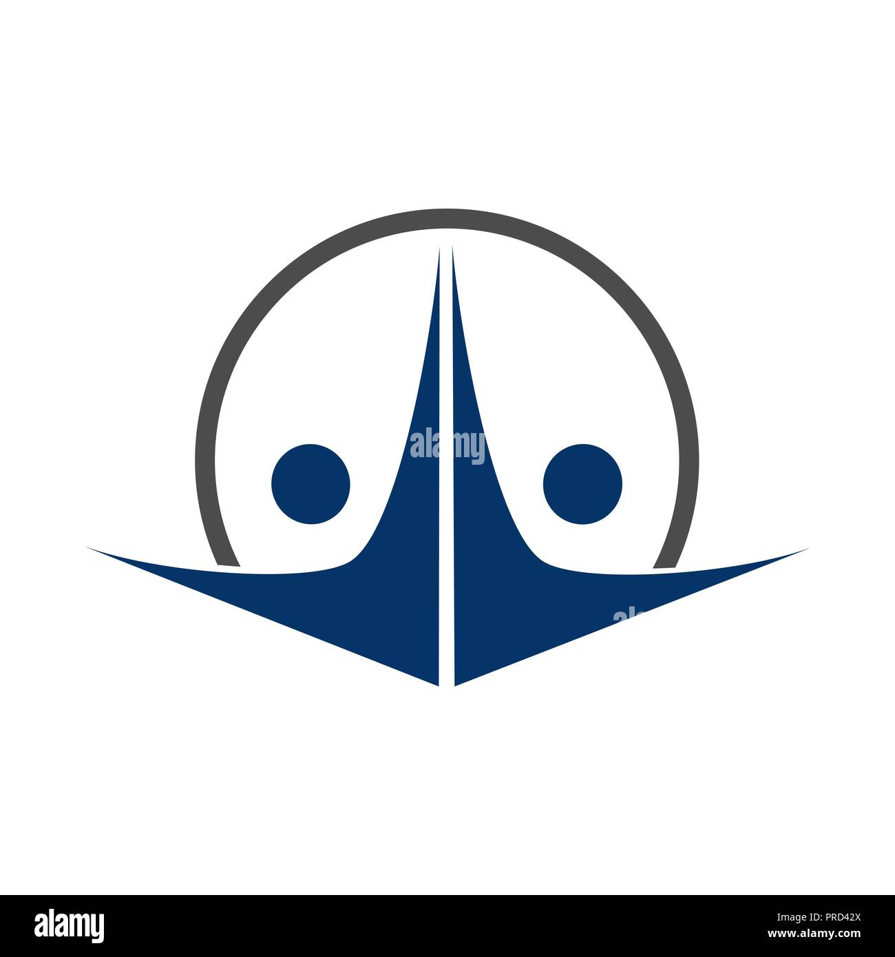 Konzept vektor Symbol der glücklichen Freunde zusammen. Dieser Vektor Grafik repräsentiert auch begeistert Kinder Stock Vektor