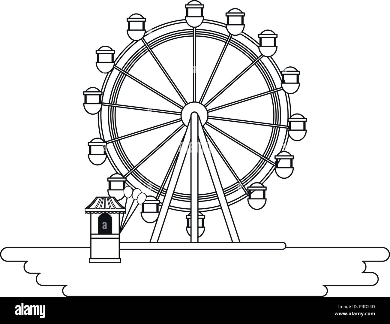 Outline Of Ferris Wheel Stockfotos Und Bilder Kaufen Alamy