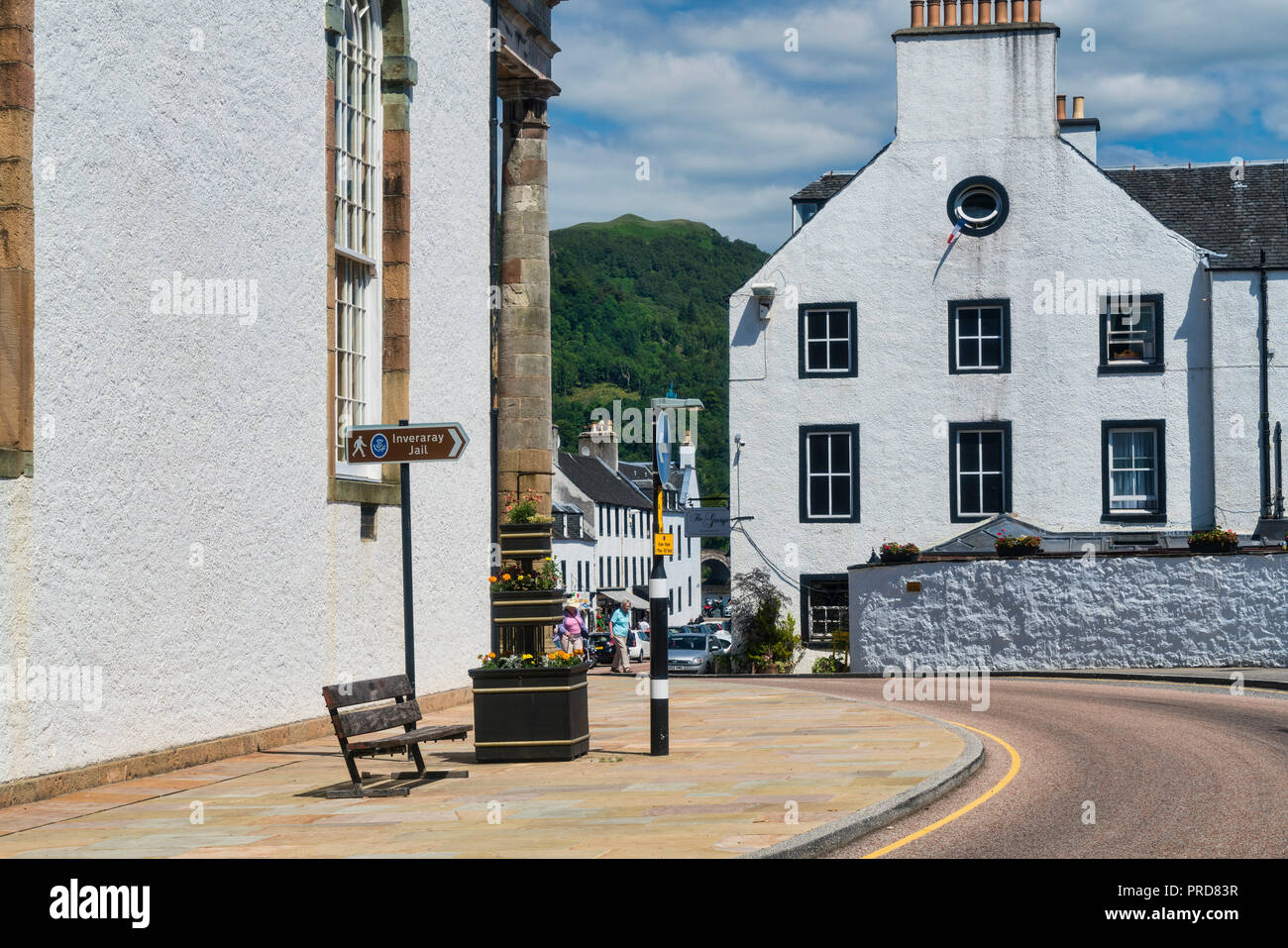 Main Street, Inveraray, Loch Fyne, Argyll, Schottland Großbritannien Stockfoto