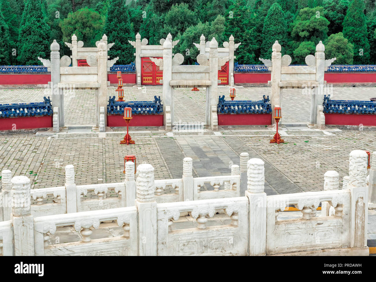 Die kreisförmige Damm Altar im Tempel des Himmels, Peking, China, Asien Stockfoto