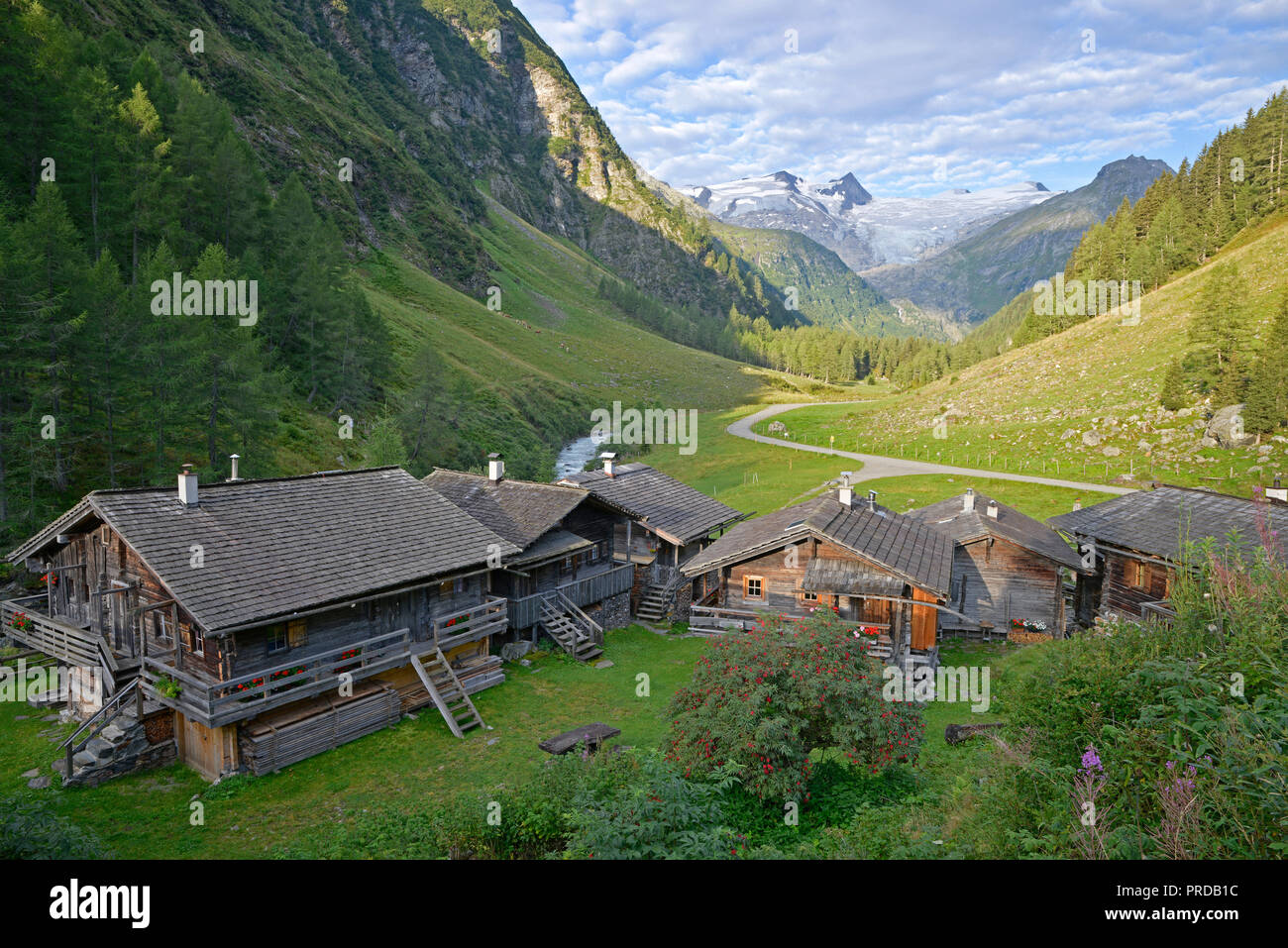 Almdorf Außergschlöß, Tauern, Nationalpark Hohe Tauern, Osttirol, Österreich Stockfoto
