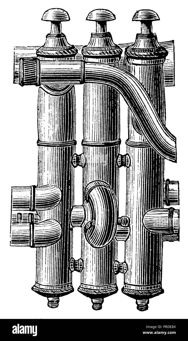 Perinet Ventile (Ventil (Horn), anonym 1890 Stockfoto