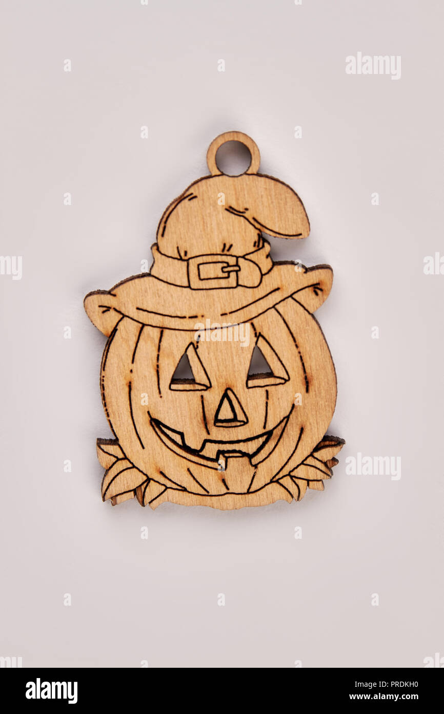 Holz- Kürbis Tag. Stockfoto