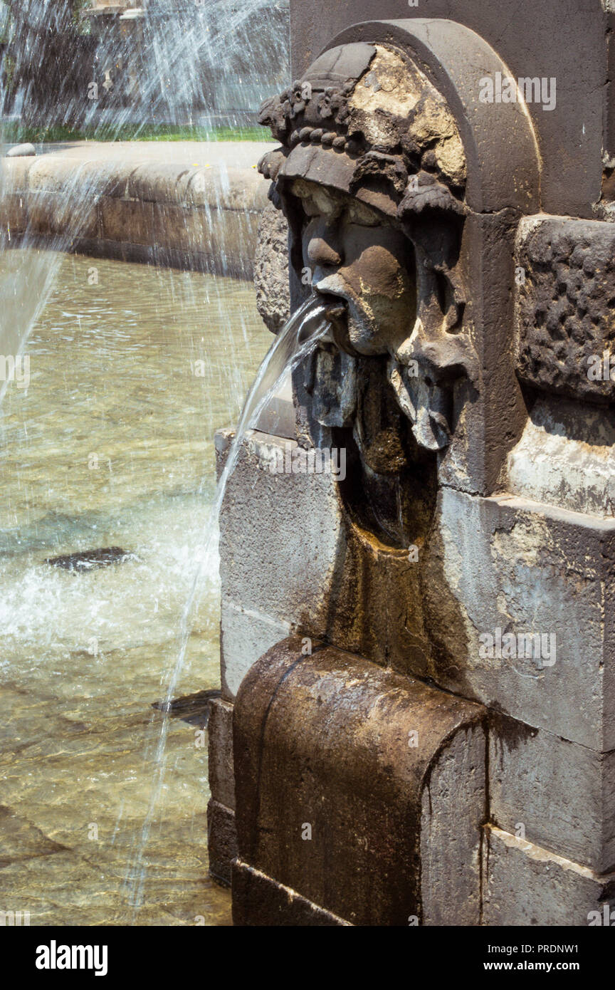 Schönen Brunnen im Schloss Chapultepec, Mexiko City, Stockfoto