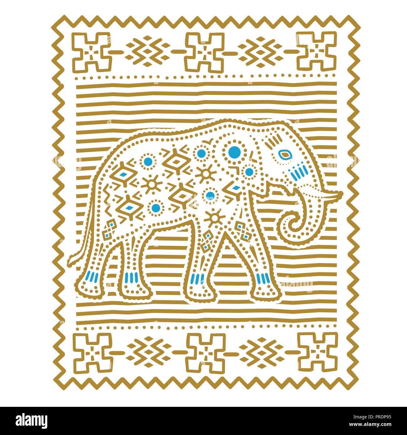 Im indischen Stil Dekoration mit Elephant Stockfoto