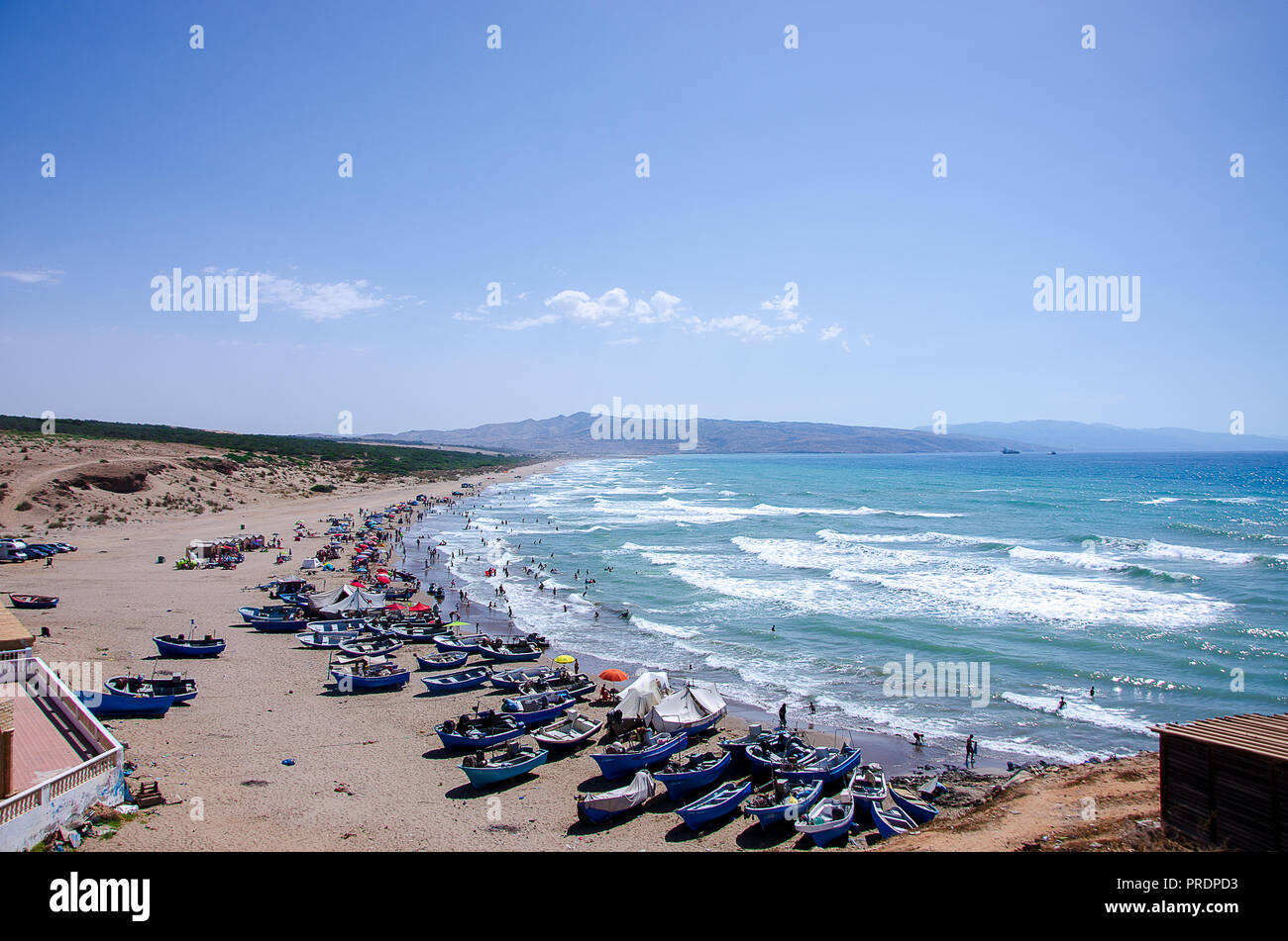 Malerischer Blick auf Cala Iris Beach, Alhoceima - Marokko - Stockfoto