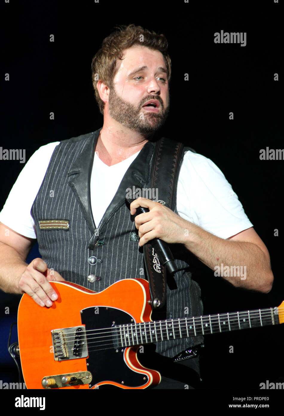 Randy Houser führt in Konzert beim Cruzan Amphitheater in West Palm Beach, Florida, am 16. August 2014. Stockfoto