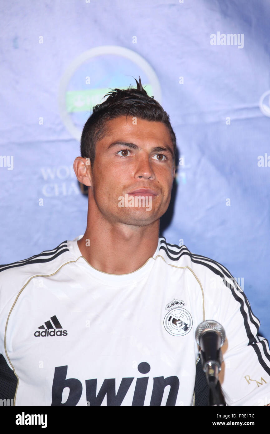 LOS ANGELES, Ca - 12. Juli: Cristiano Ronaldo nimmt Herbalife Welt Fussball Challenge Pressekonferenz auf kreative Künstler Agentur am 12. Juli 2011 in Los Angeles, Kalifornien. Personen: Cristiano Ronaldo Stockfoto