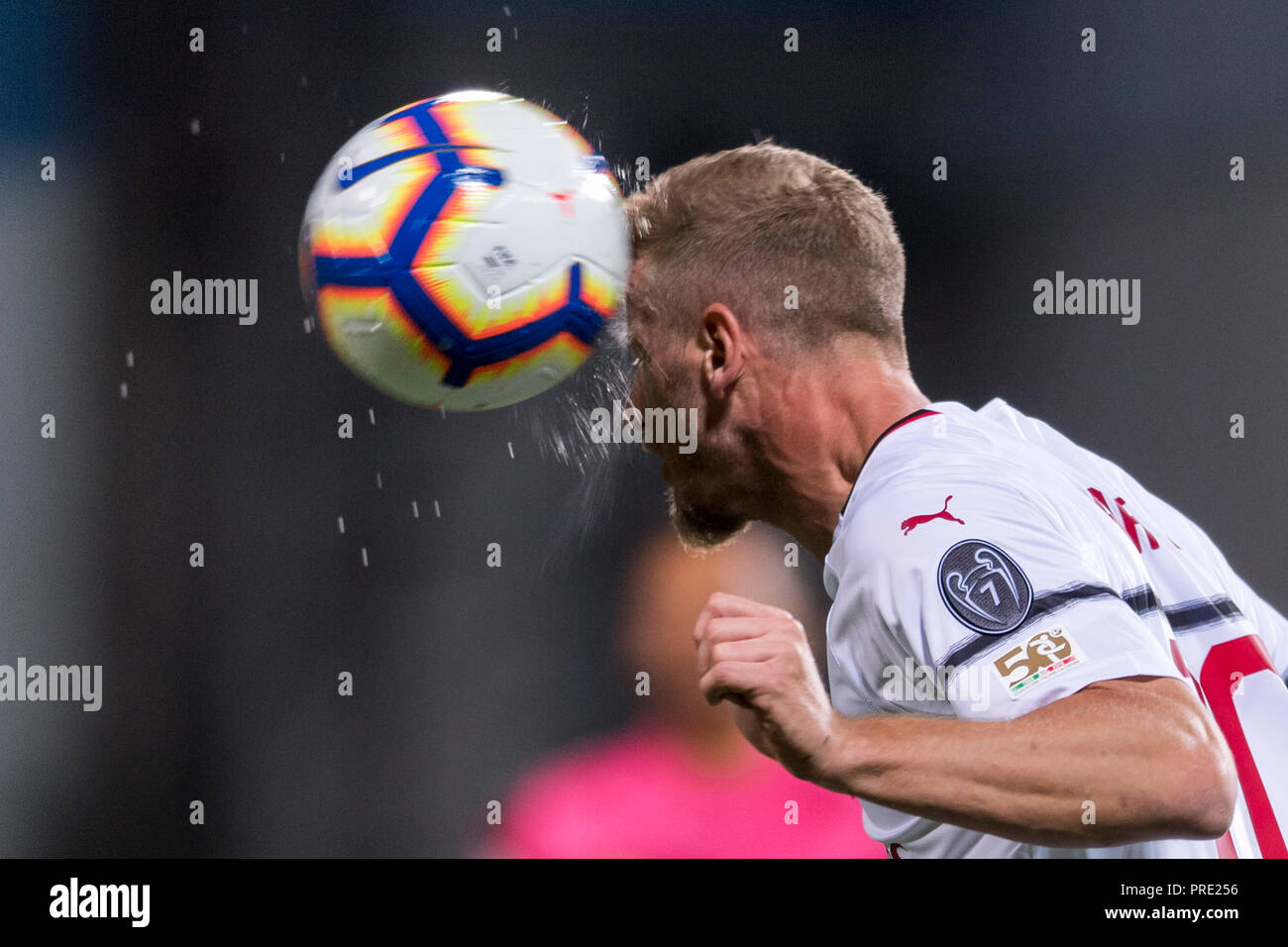 Ignazio Abate (Mailand) während Erie der Italienischen eine "Übereinstimmung zwischen Sassuolo 1-4 Mailand für Mapei Stadion am 30. September 2018 in Reggio Emilia, Italien. Credit: Maurizio Borsari/LBA/Alamy leben Nachrichten Stockfoto