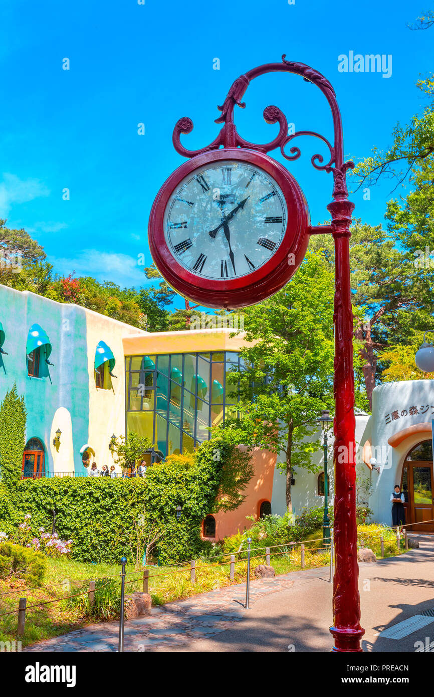 Tokyo, Japan - 29. April 2018: Ghibli Museum ist ein Ort, der die Arbeit der Japanischen Animation Studio Ghibli zeigt, Funktionen von Kinder-, Technologie- und f Stockfoto