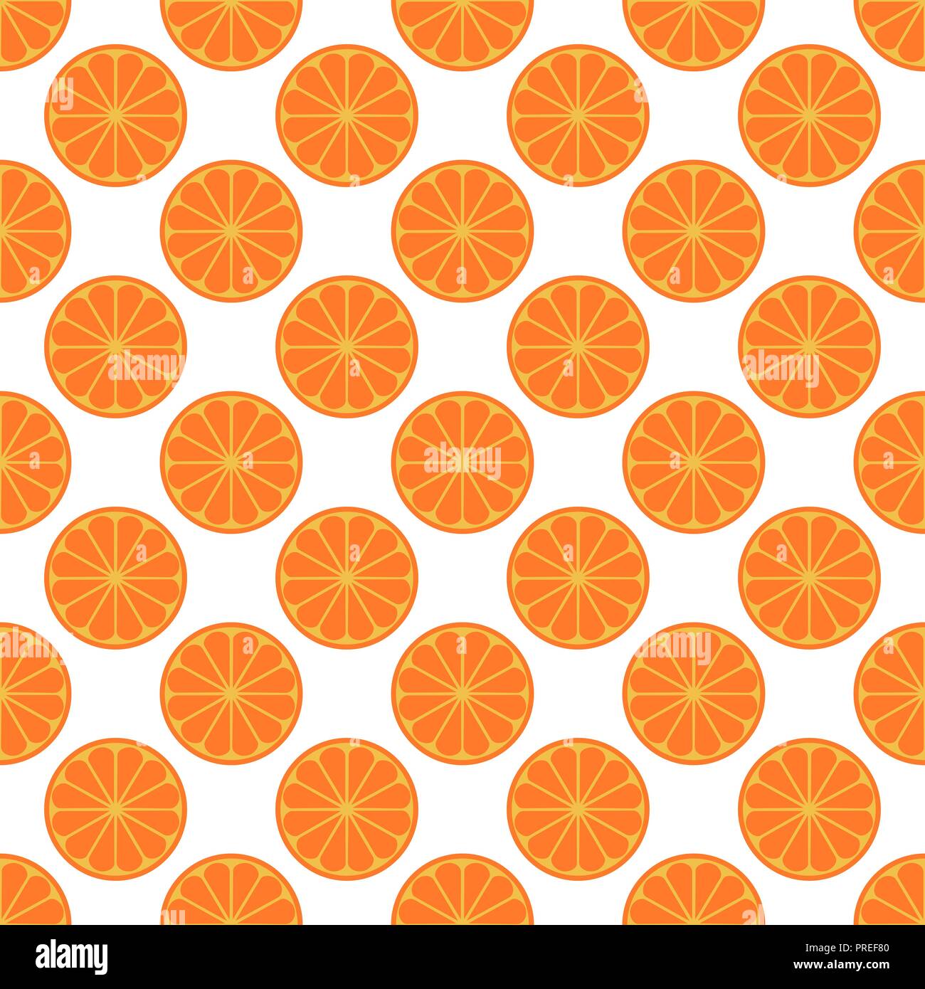 Orange Frucht nahtlose Kunst weiße Muster Hintergrund Stock Vektor