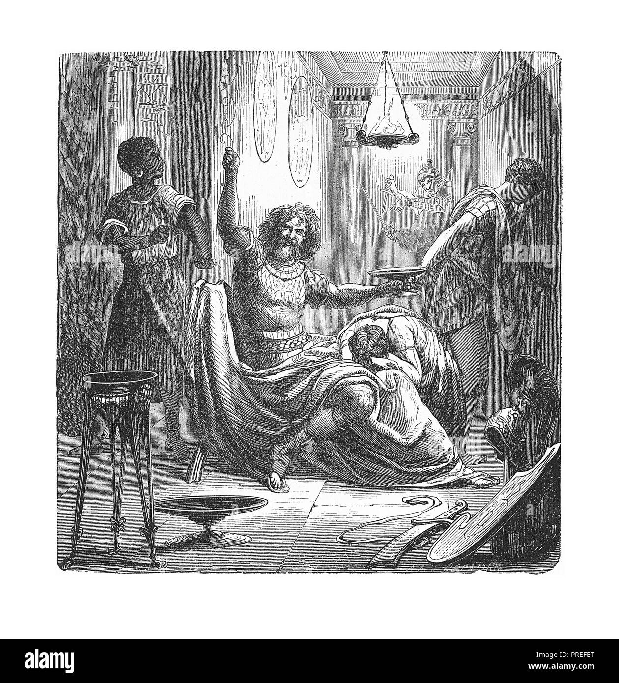 Originale Kunstwerke von Hannibal's Tod. In eine bildliche Geschichte der großen Nationen der Welt Veröffentlicht: von der frühestmöglichen Termine bis in die heutige Zeit (Char Stockfoto