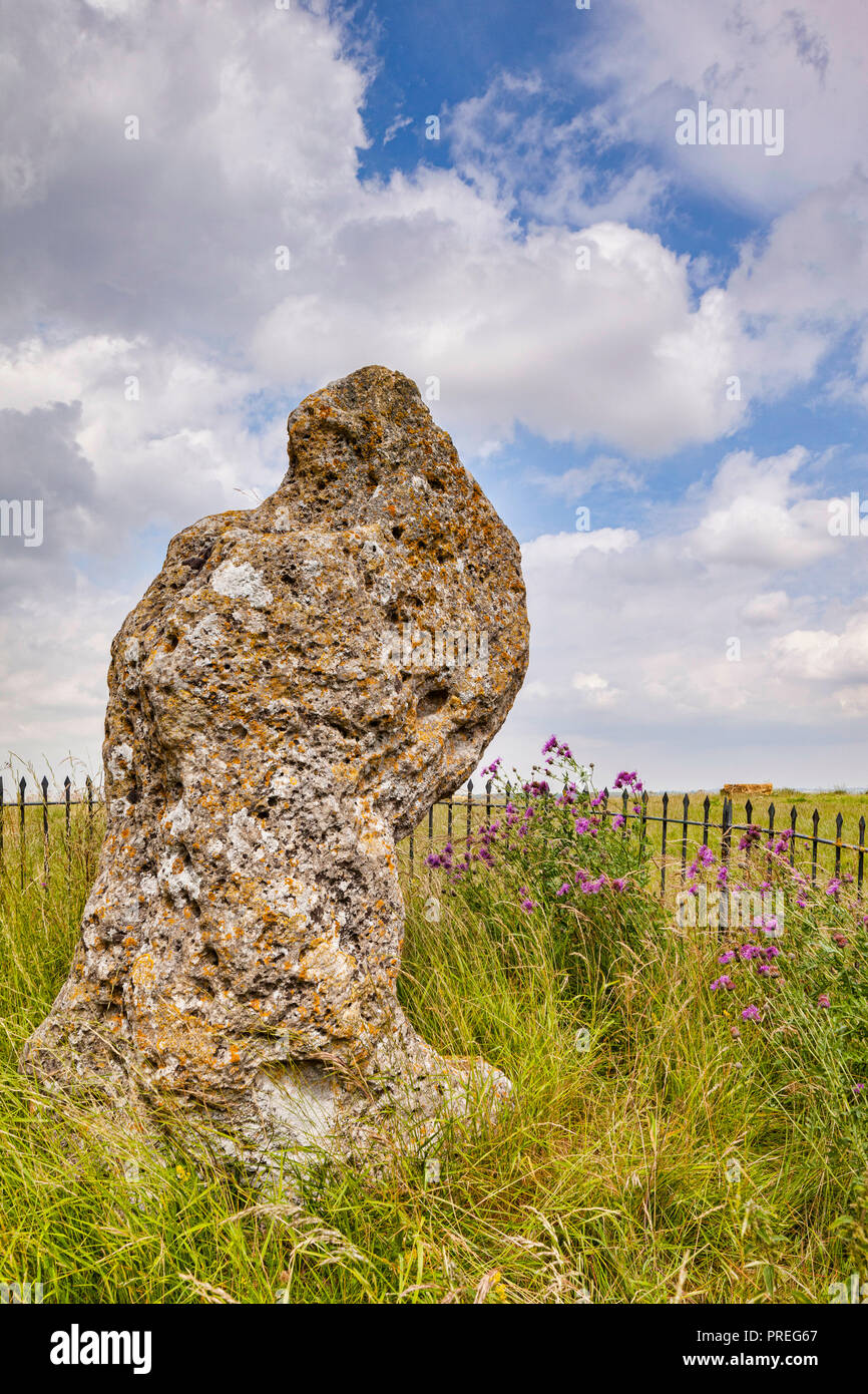 Der König Stein ist mit der Rollright Stones oder König der Männer, eine prähistorische Steinkreis in der Rollrights Bereich von Oxfordshire verbunden. Stockfoto