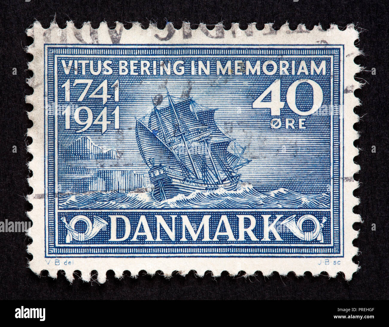 Dänischen Briefmarke Stockfoto