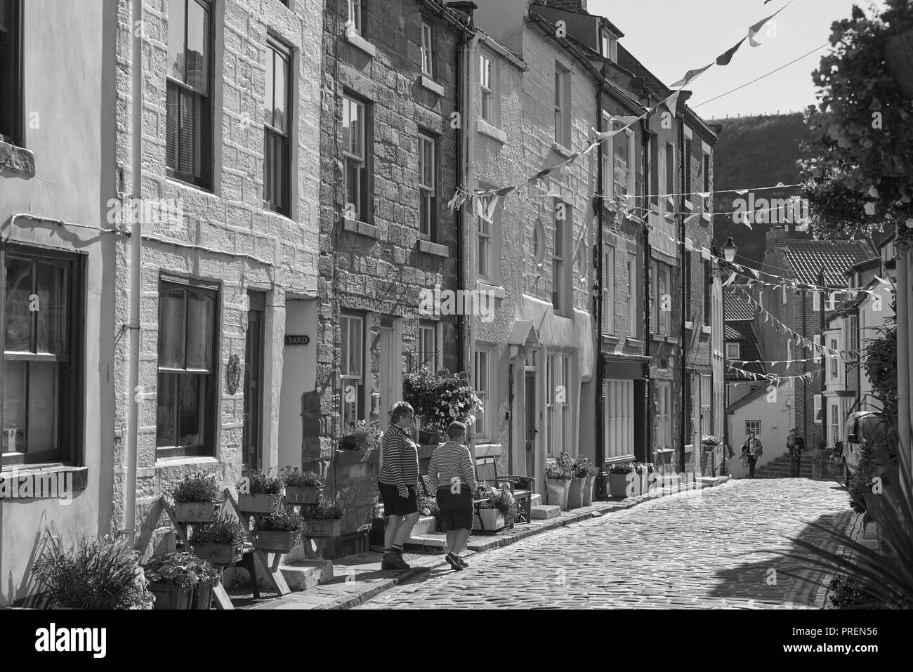 Das historische Dorf Staithies, North Yorkshire Coast, North East England, Großbritannien Stockfoto