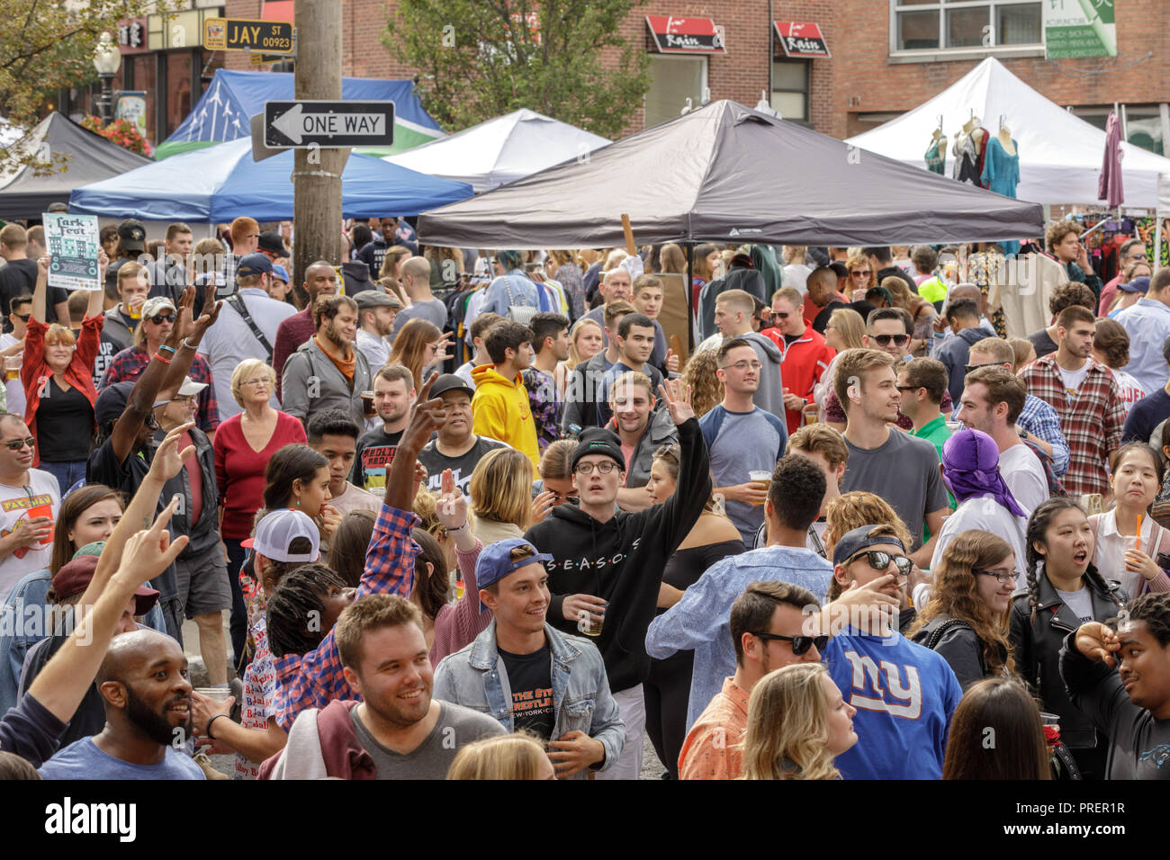 LarkFest auf Lark Straße in Albany, New York, hat die größte geworden, upstate Street Festival. Stockfoto