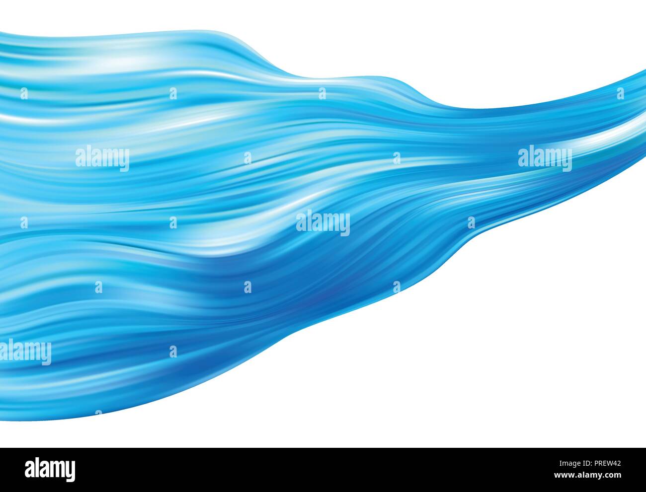 Blaue Farbe wasser Abstrakt glatte Welle. Kurve flow Motion. Vector Illustration Stock Vektor