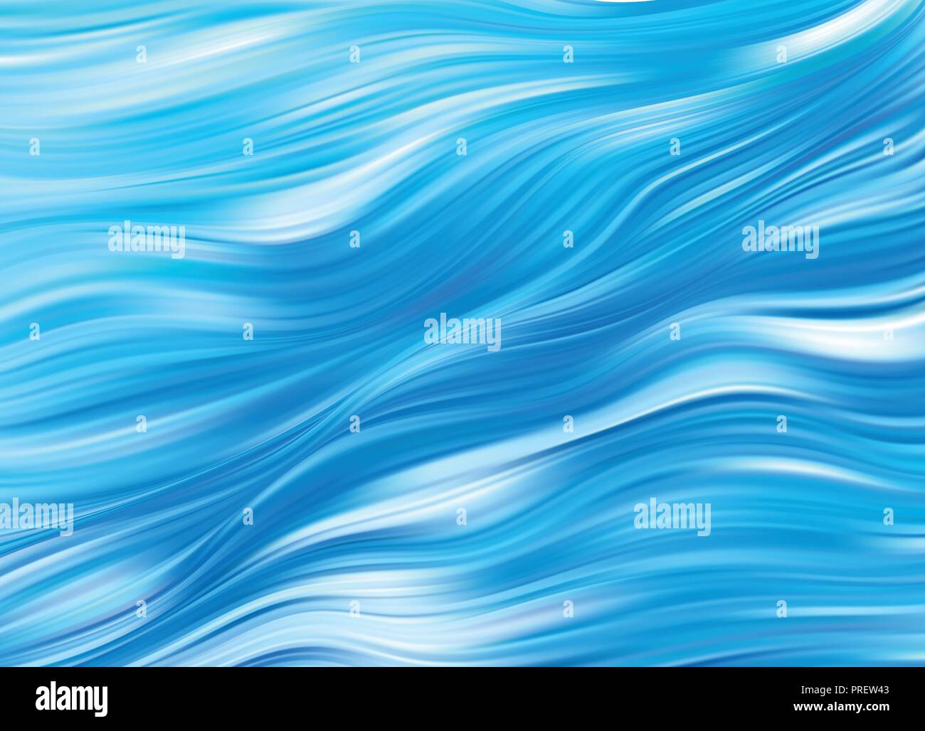 Blaue Farbe wasser Abstrakt glatte Welle. Kurve flow Motion. Vector Illustration Stock Vektor